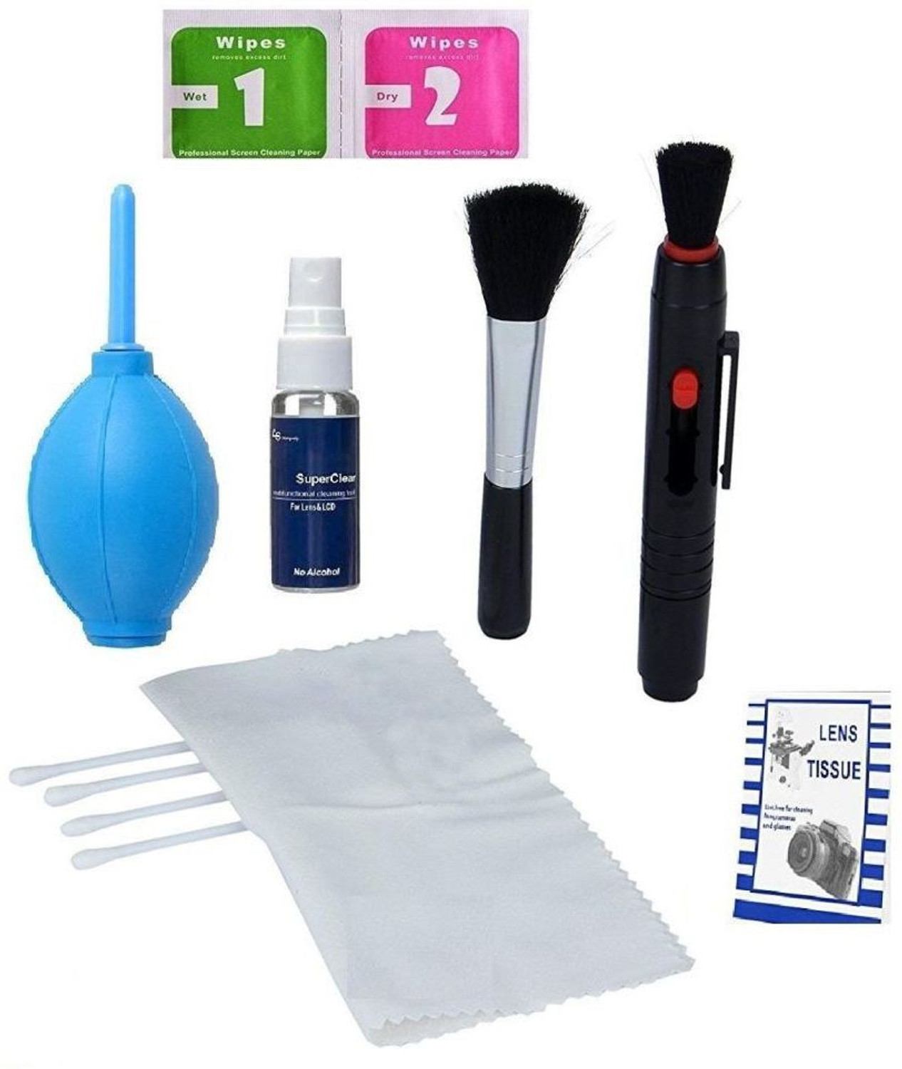 Image of FotoCart Professional Clean Pro 9 in 1 Multi-Purpose Cleaning Kit for Cameras, Lenses, Binoculars, LCD, Laptops, Desktops, Keyboards, etc for Computers, Mobiles, Laptops, Gaming