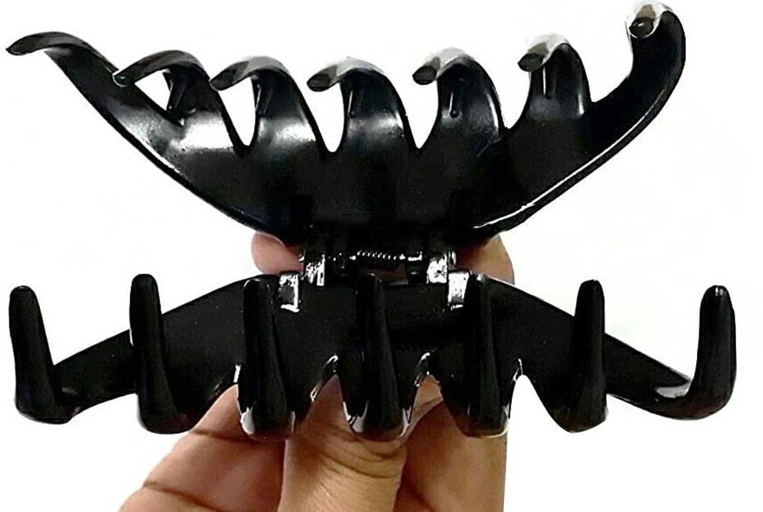 Image of BHARATGAURAV Black Octopus Claws Acrylic Material Unbreakable Butterfly Clip for Women /Girls Black (Medium Size pack of 5) Hair Accessories Hair Claw