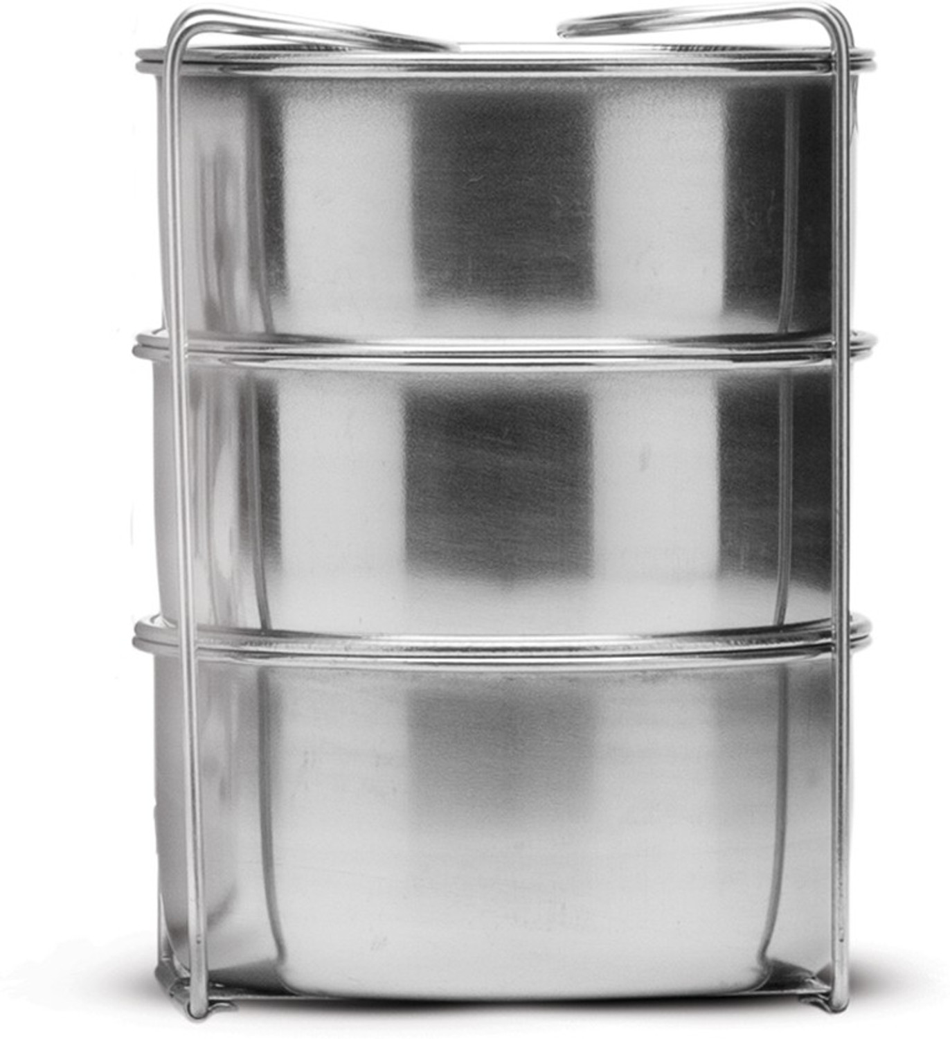 Image of MILTON ROYAL 4 3 Containers Stainless Steel Office Lunch Box