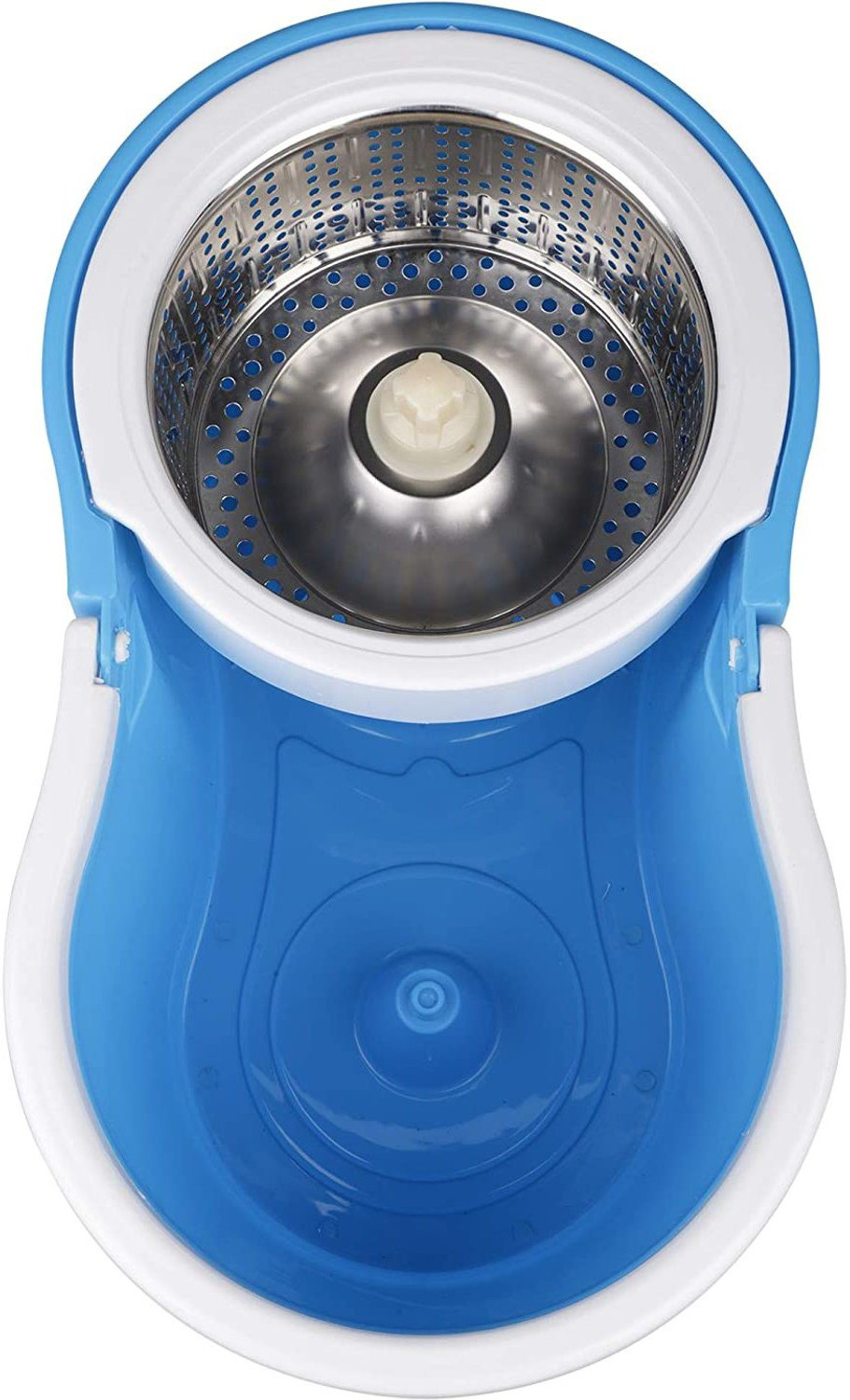 Image of JSN 360 Spin Floor Cleaning Easy Bucket Steel Mop with 4 Microfiber Refill Heads Mop Set
