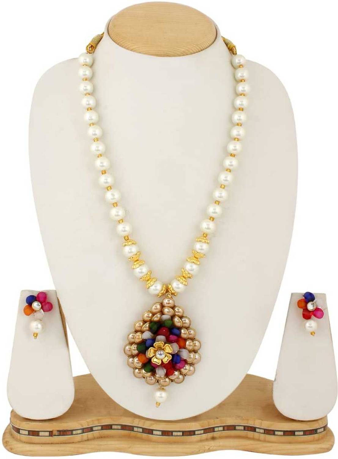 AHOORA Alloy Gold-plated Multicolor Jewellery Set