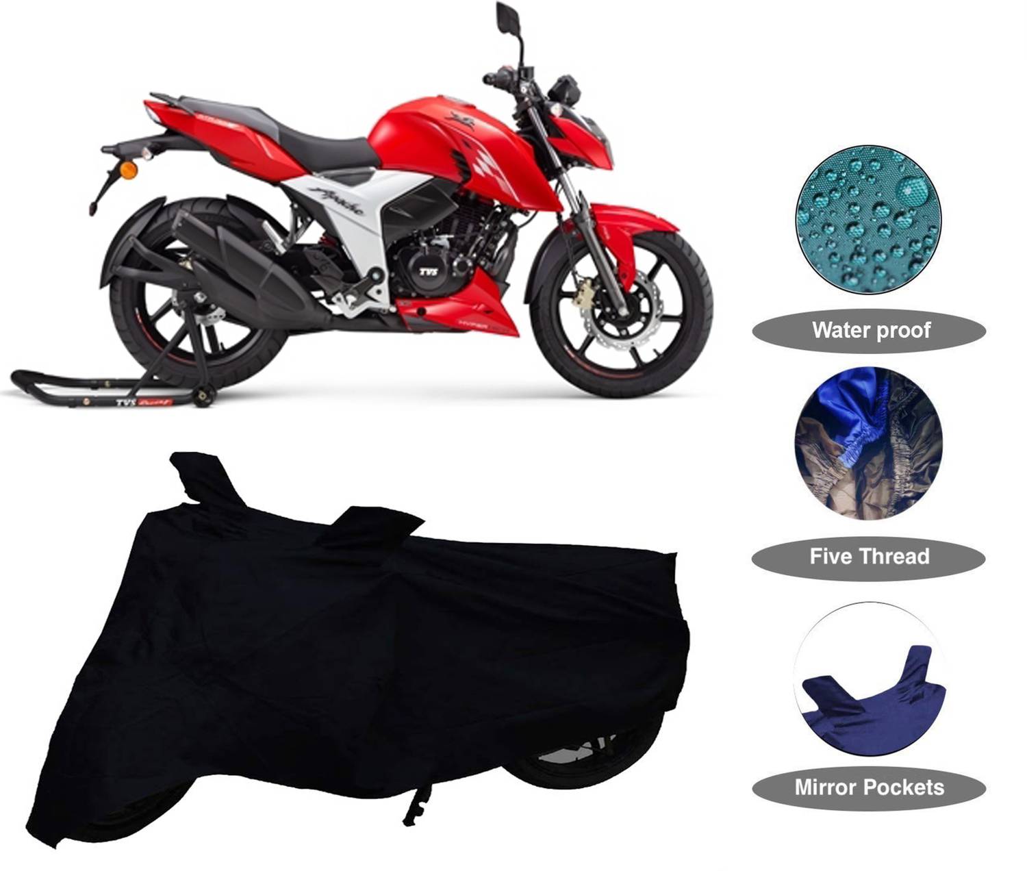 Astips Two Wheeler Cover for TVS