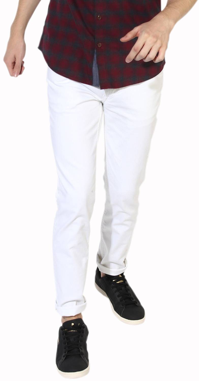 CALCIUM Skinny Men White Jeans