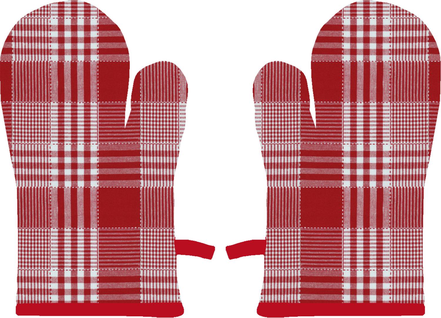 AIRWILL Red Cotton Kitchen Linen Set