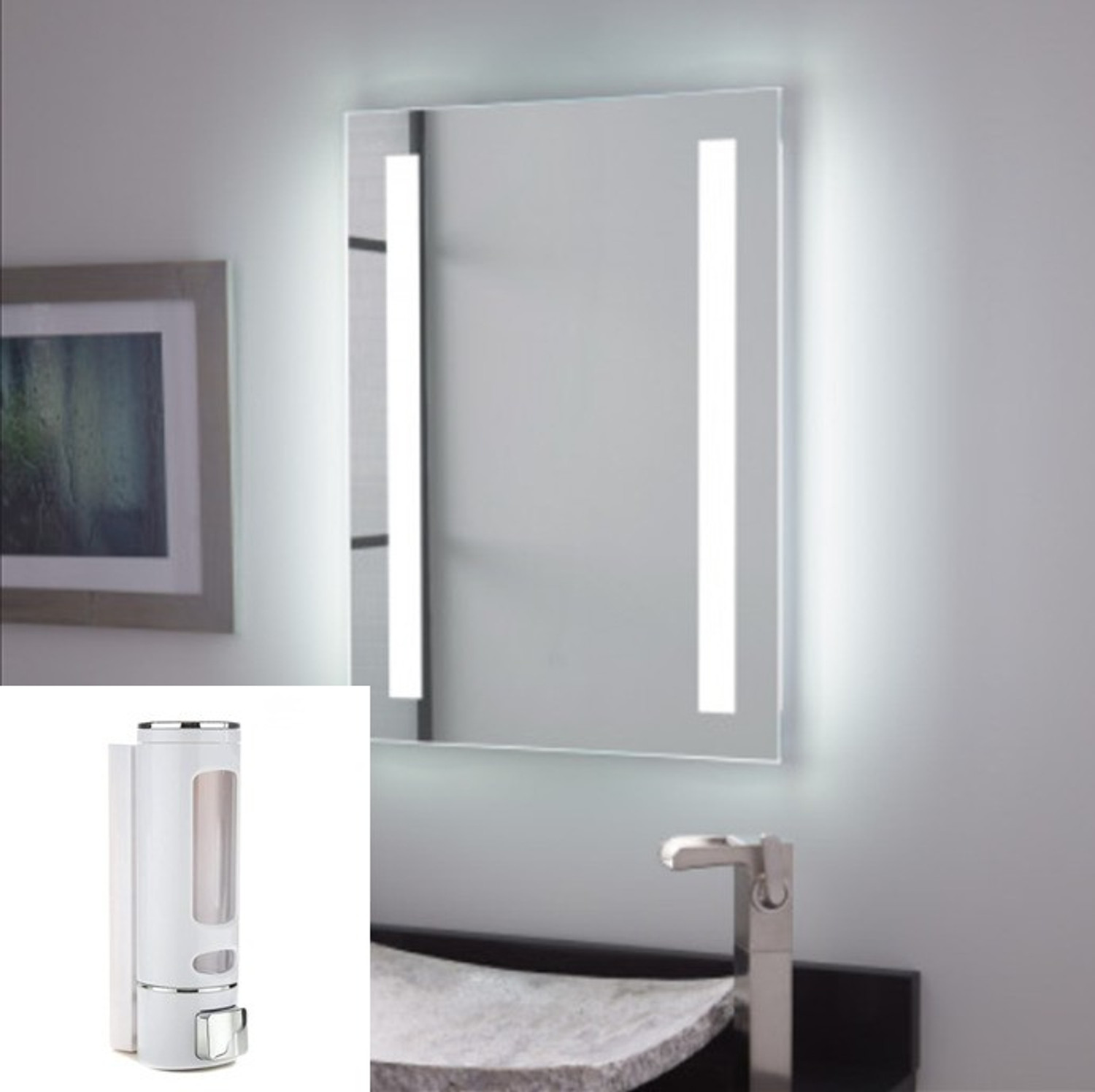 Image of Aster Soap Dispenser Wall Mount Hand Liquid Shampoo Shower Gel Dispenser 350 ml Liquid, Gel, Lotion, Foam, Conditioner, Soap, Shampoo, Sanitizer Stand Dispenser