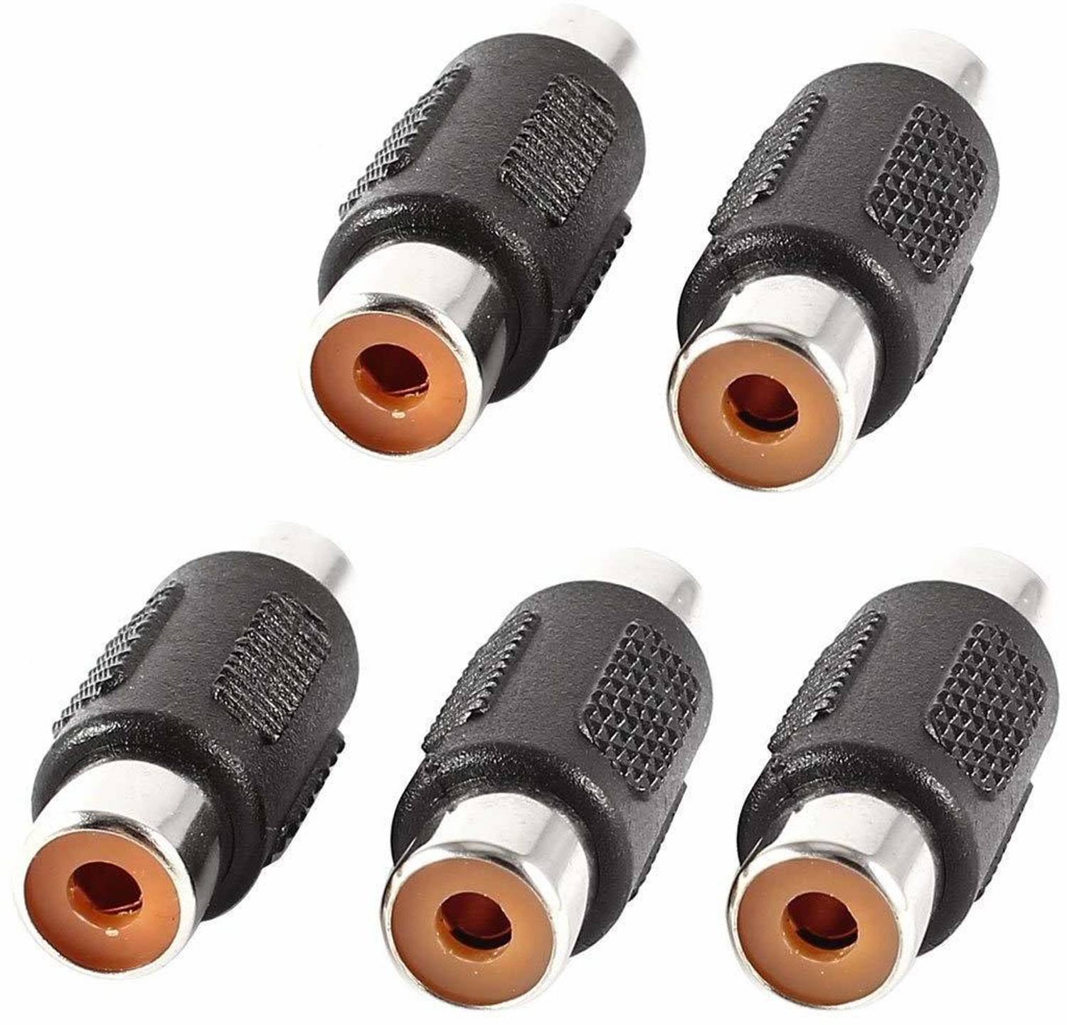 LipiWorld TV-out Cable 1RCA Female to 1RCA Female Coupler Converter Jointer Jack (5 PCS 1RCA F to F Jack)