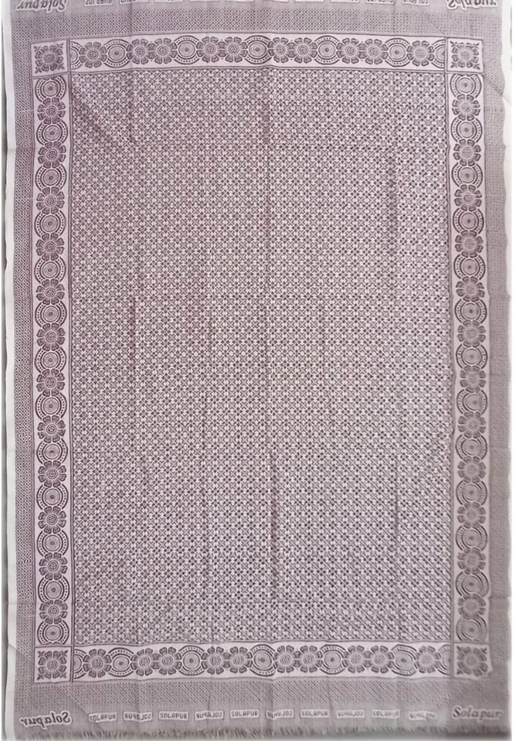 Image of Terry Retail Floral Single Top Sheet for Mild Winter (Cotton, Multi & Brown)