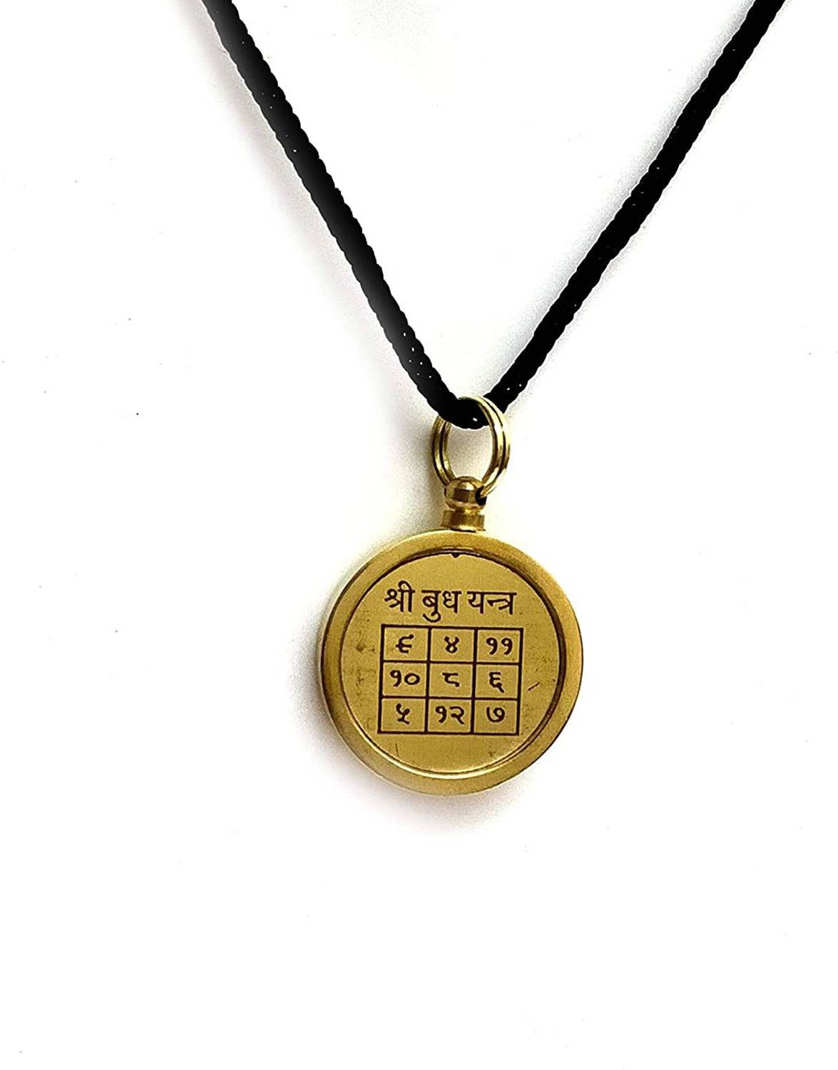 AIR9999 Shree Buddha Mercury Graha yantra Mantra Brass pendant For Men & Women Crystal Pendant
