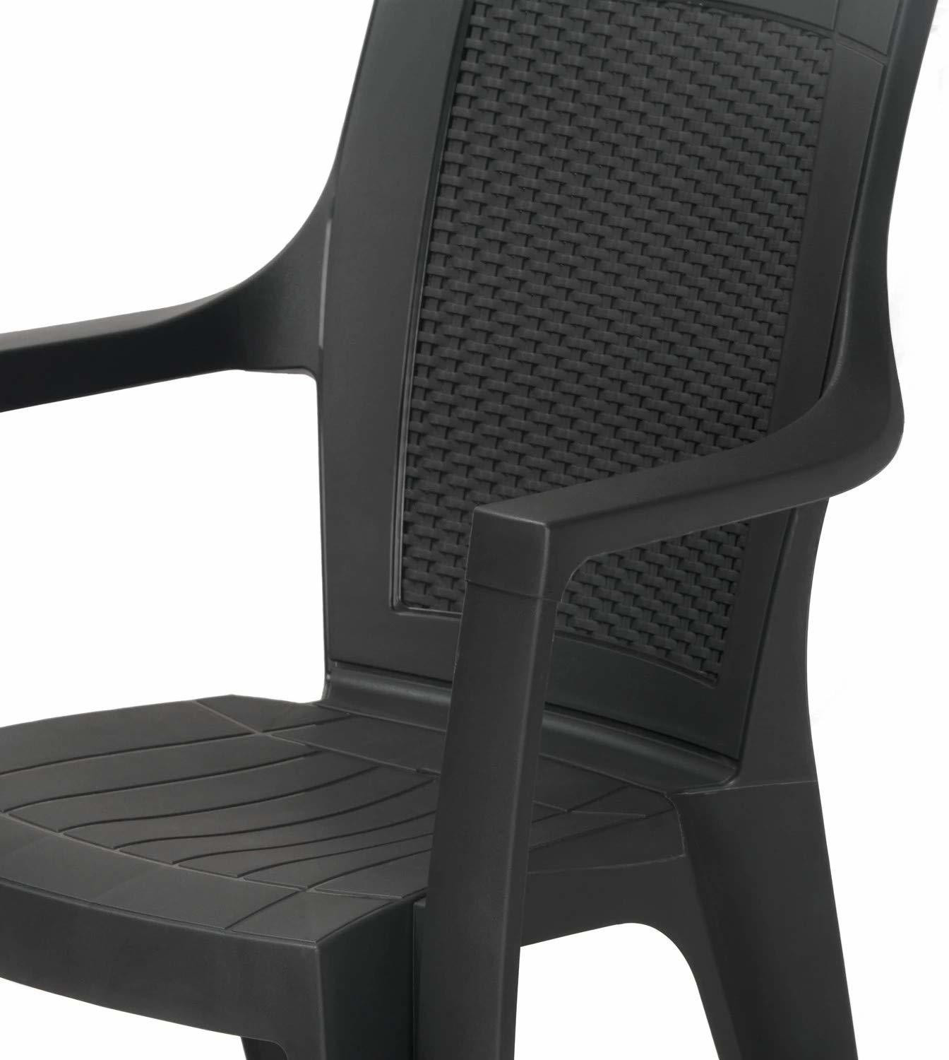 Image of Nilkamal Plastic Premium Mystique /Rosa Chair (Set of 6, ) Plastic Outdoor Chair