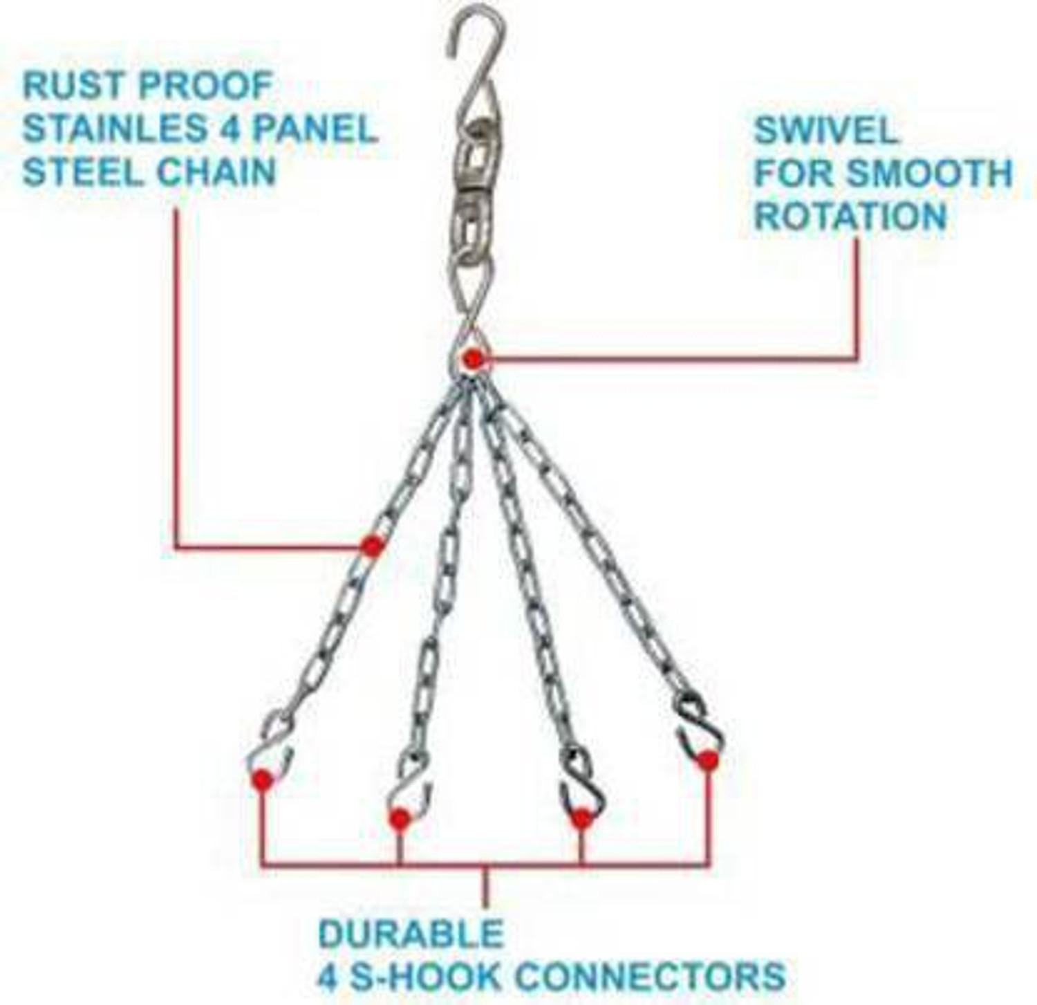 Image of AXG NEW GOAL Unfilled Boxing Punching Bag 4 ft With stainless steel chain (Heavy PU Material) Hanging Bag