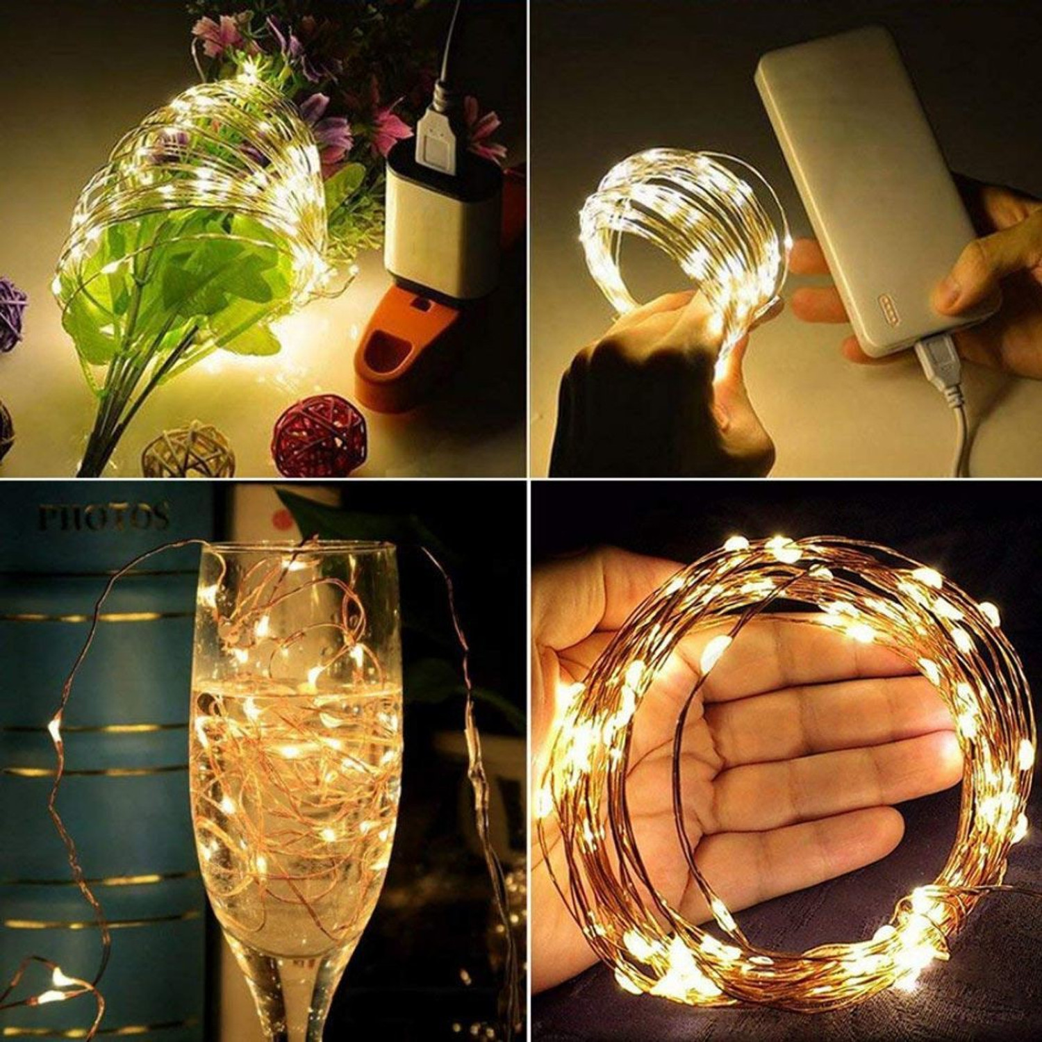 Image of Vibgyor Products 50 LEDs 196 m White Steady Bulb Rice Lights