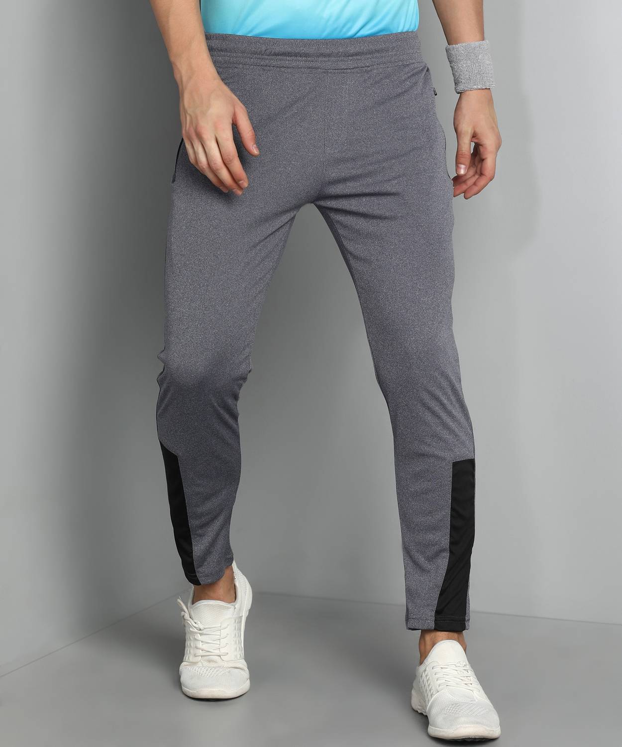 Adrenex Solid Men Grey Track Pants