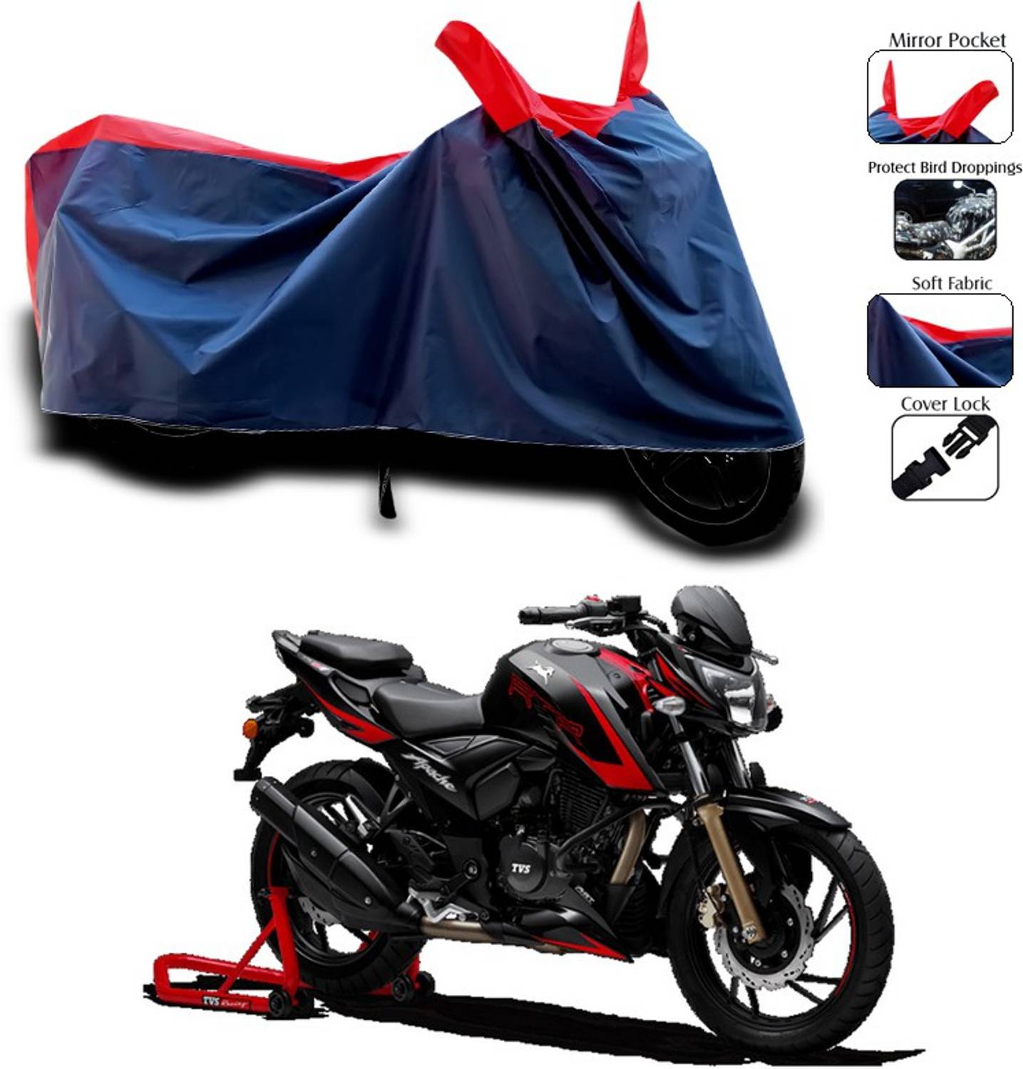 AUTOCAD Waterproof Two Wheeler Cover for TVS