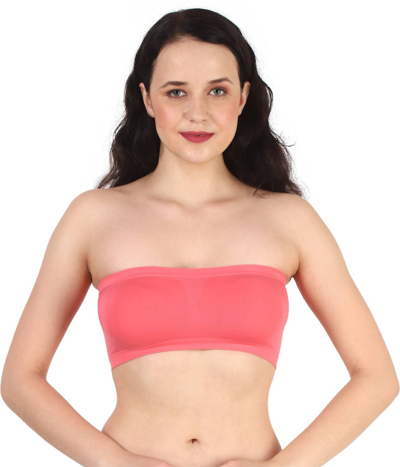 BENCOMM Pink Teen Ager Bra One Piece (Size - 34) Women Bandeau/Tube Lightly Padded Bra