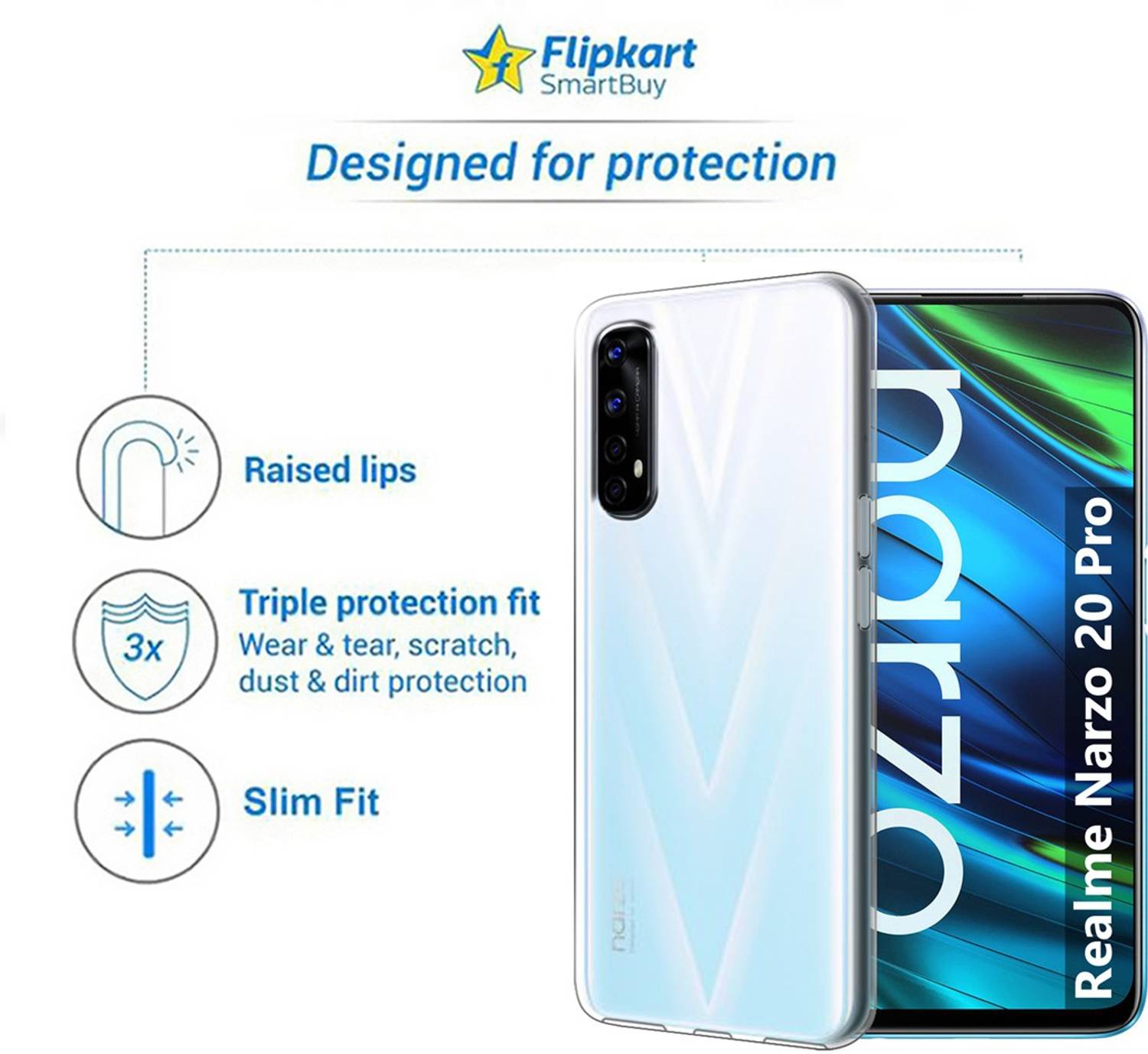Flipkart SmartBuy Back Cover for Realme Narzo 20 Pro, Realme 7 - Image 3
