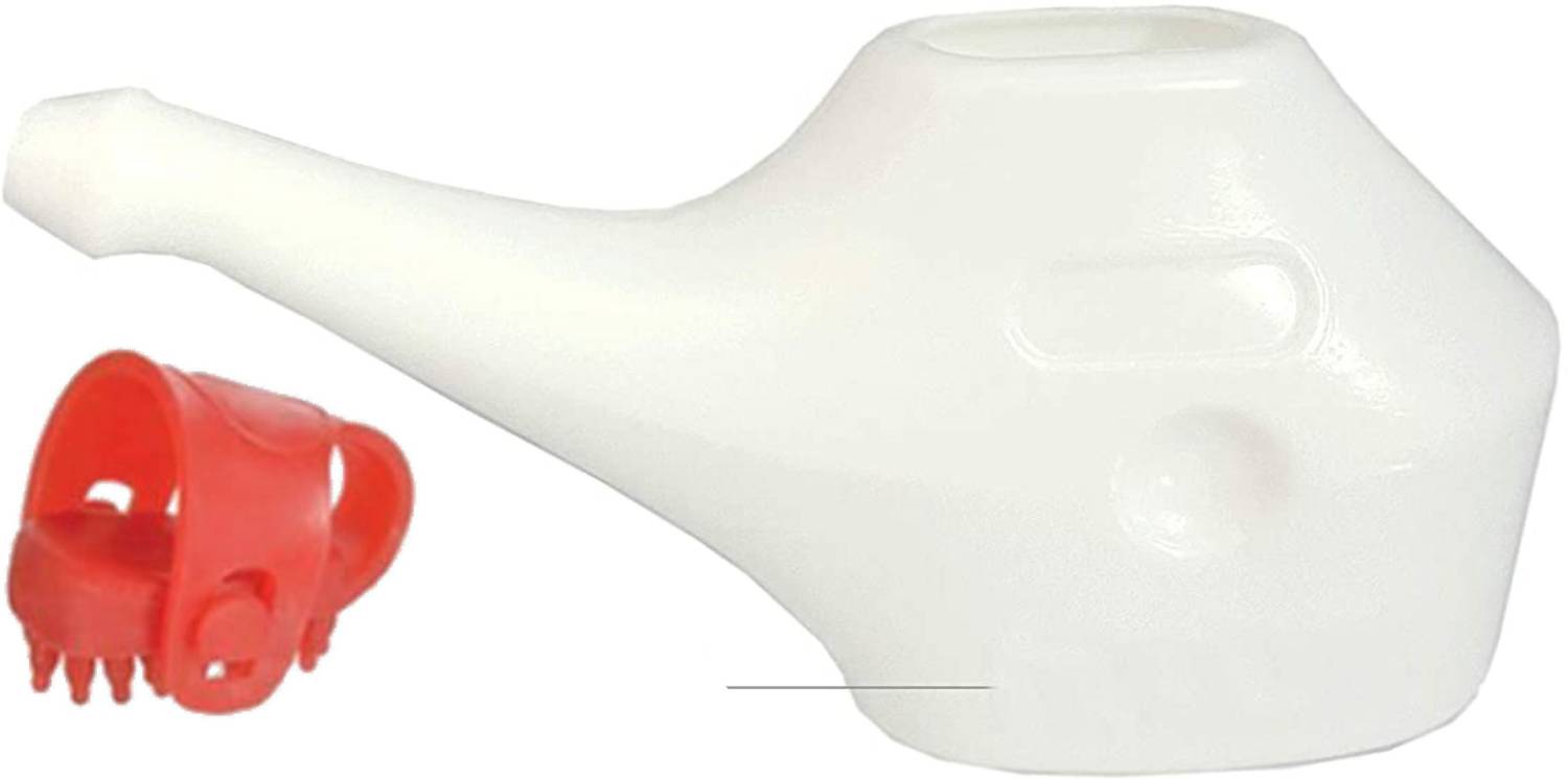ACM Plastic White, Red Neti Pot