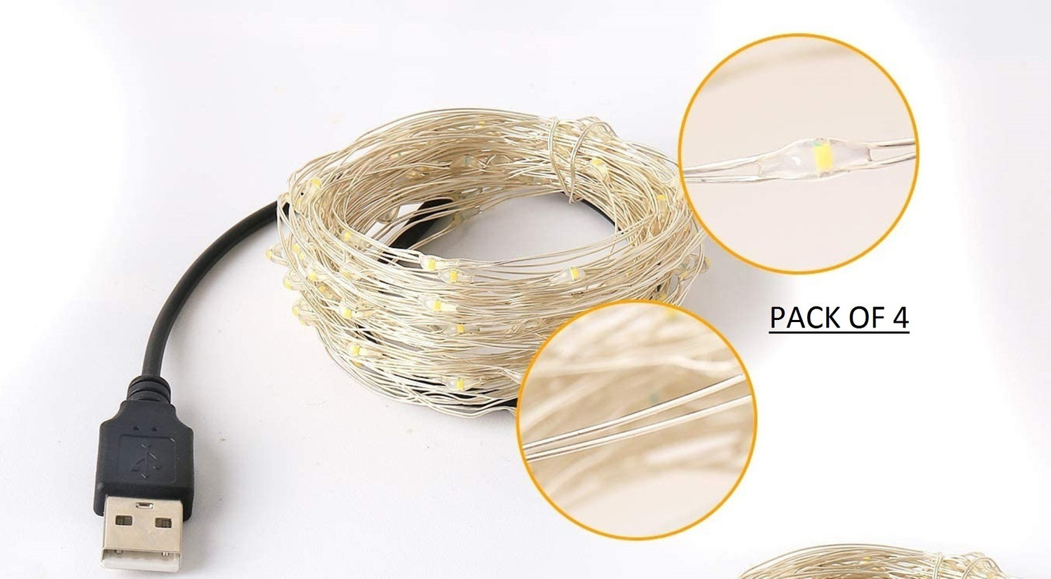 Image of MIRADH 30 LEDs 3 m Multicolor Steady String Rice Lights