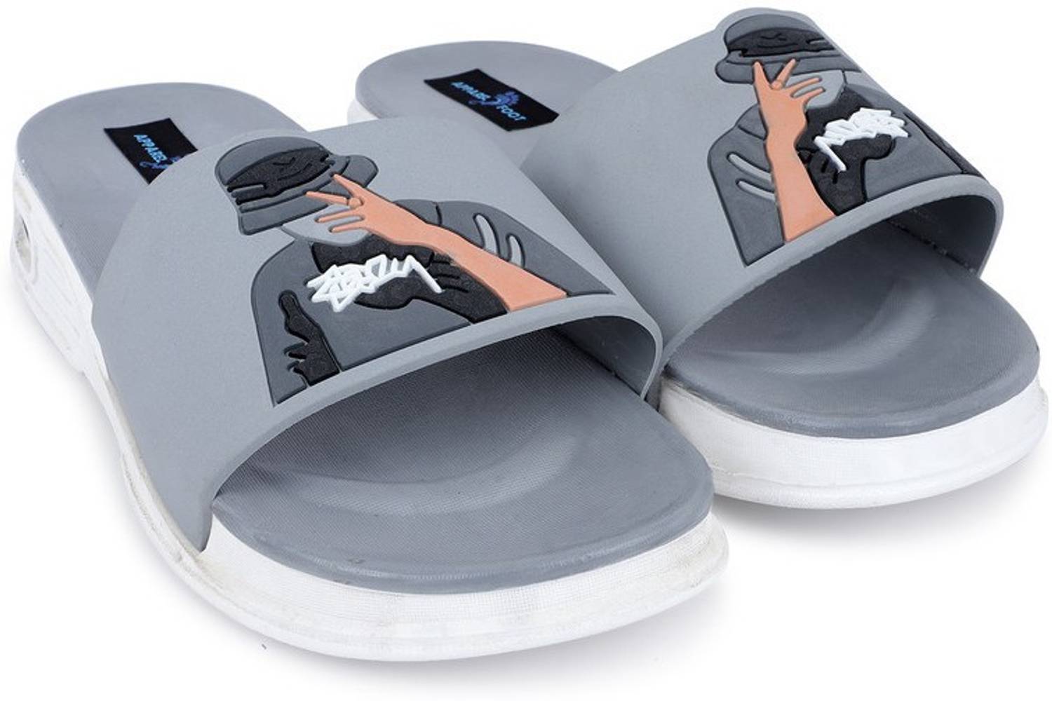 Apparel4Foot Men Men Sliders New Printed Michael Pattern Slides | Boys Casual Chappals | Home Slides| Slides Footwear for Men | Perfect Flipflops For Daily Wear Slides Slides
