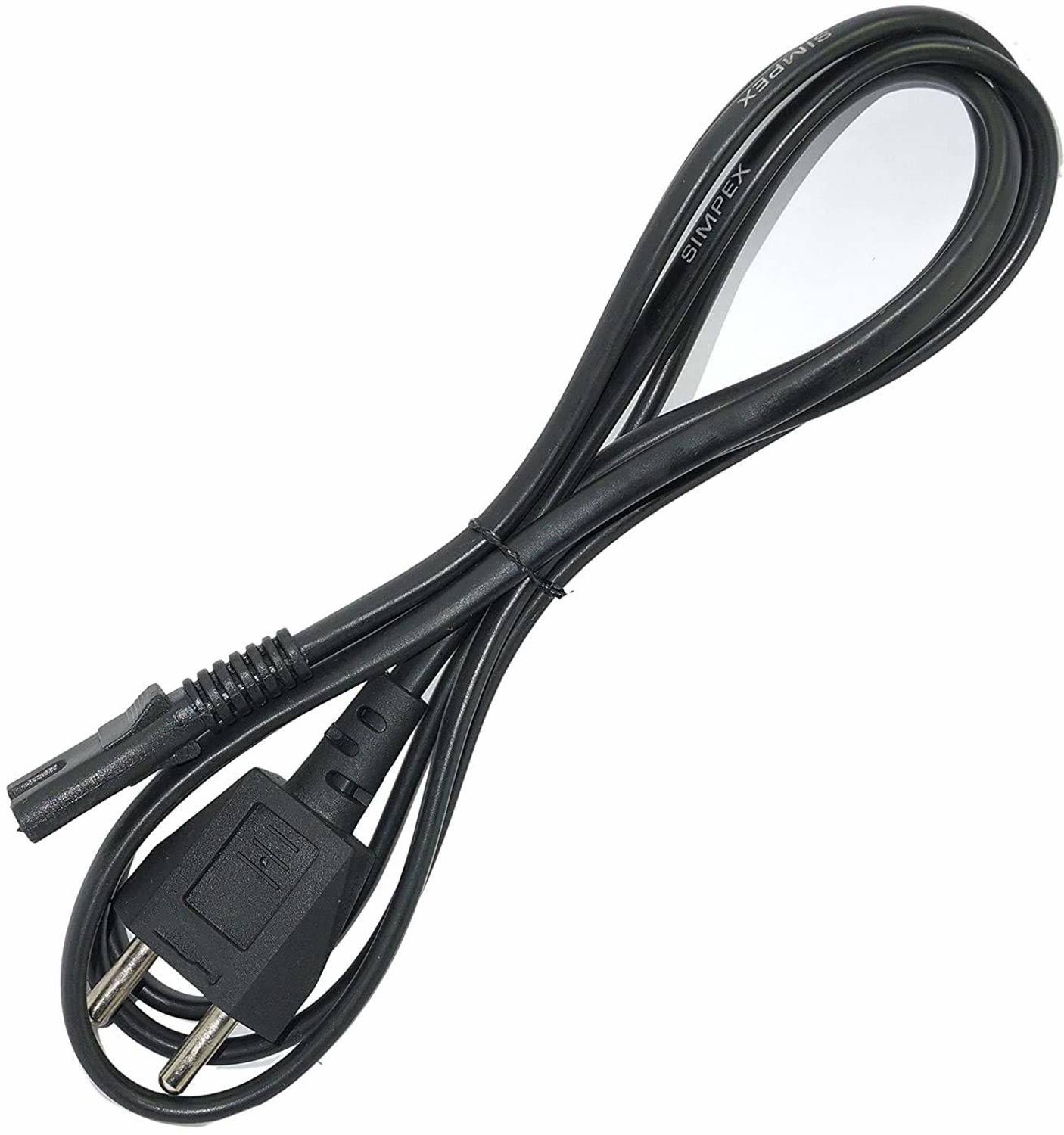 FOX MICRO  TV-out Cable 6Ft AC Power Cord Cable Compatible with Sony Playstation 5 (PS5/PS4/PS3) Replacement Cord(Black) (Black, For PlayStation)