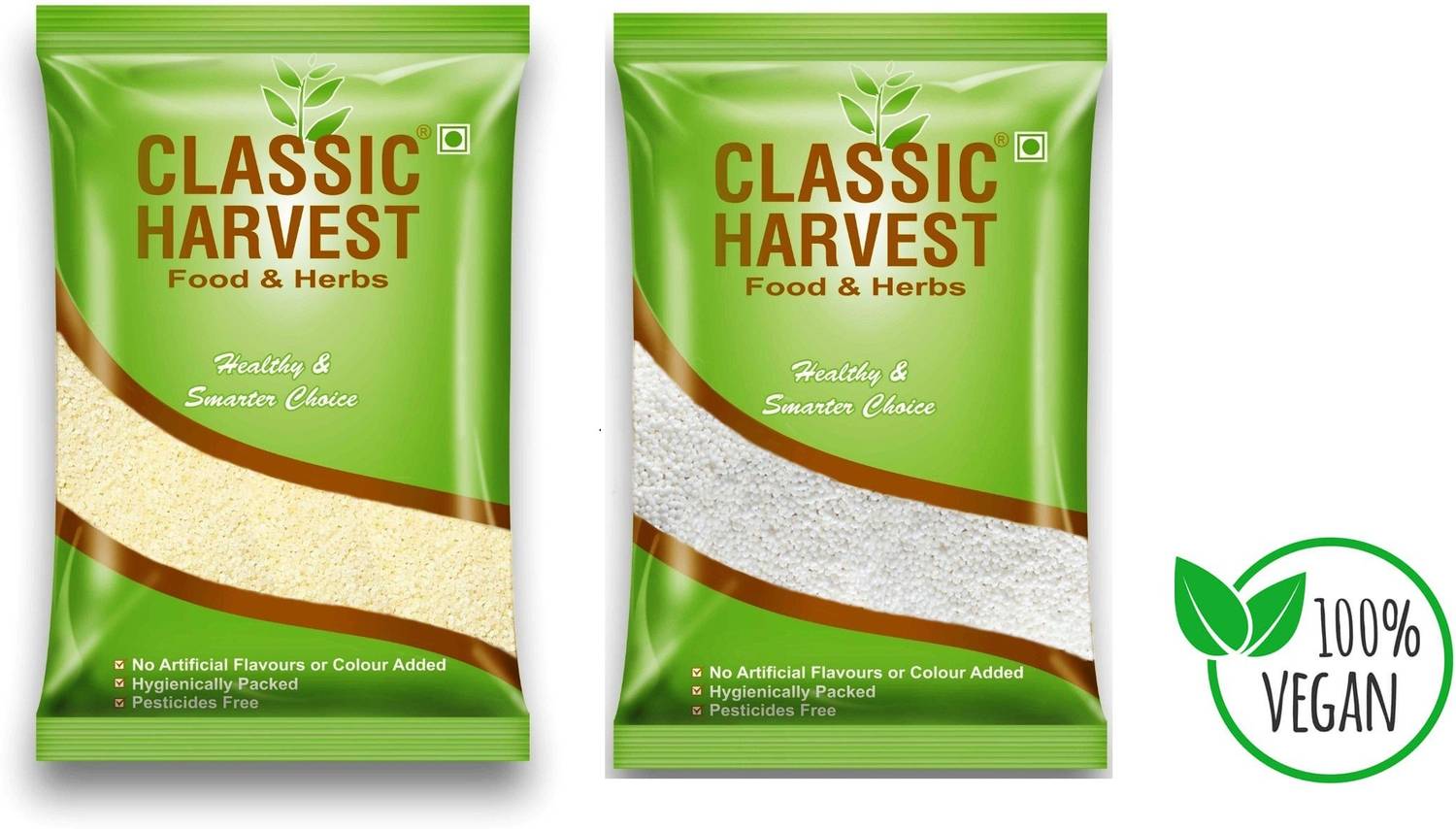 Classic Harvest Vrat Special Combo - Samak Rice/Barnyard Millet ( 500g ) & Sabudana ( 500g ) Combo
