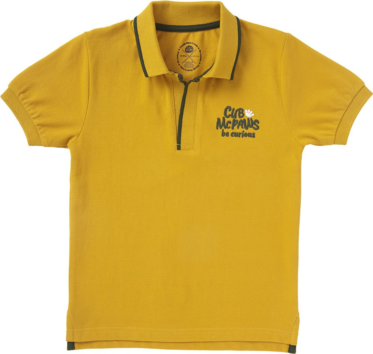 Image of Cub McPaws Boys Solid Cotton Blend Regular T Shirt