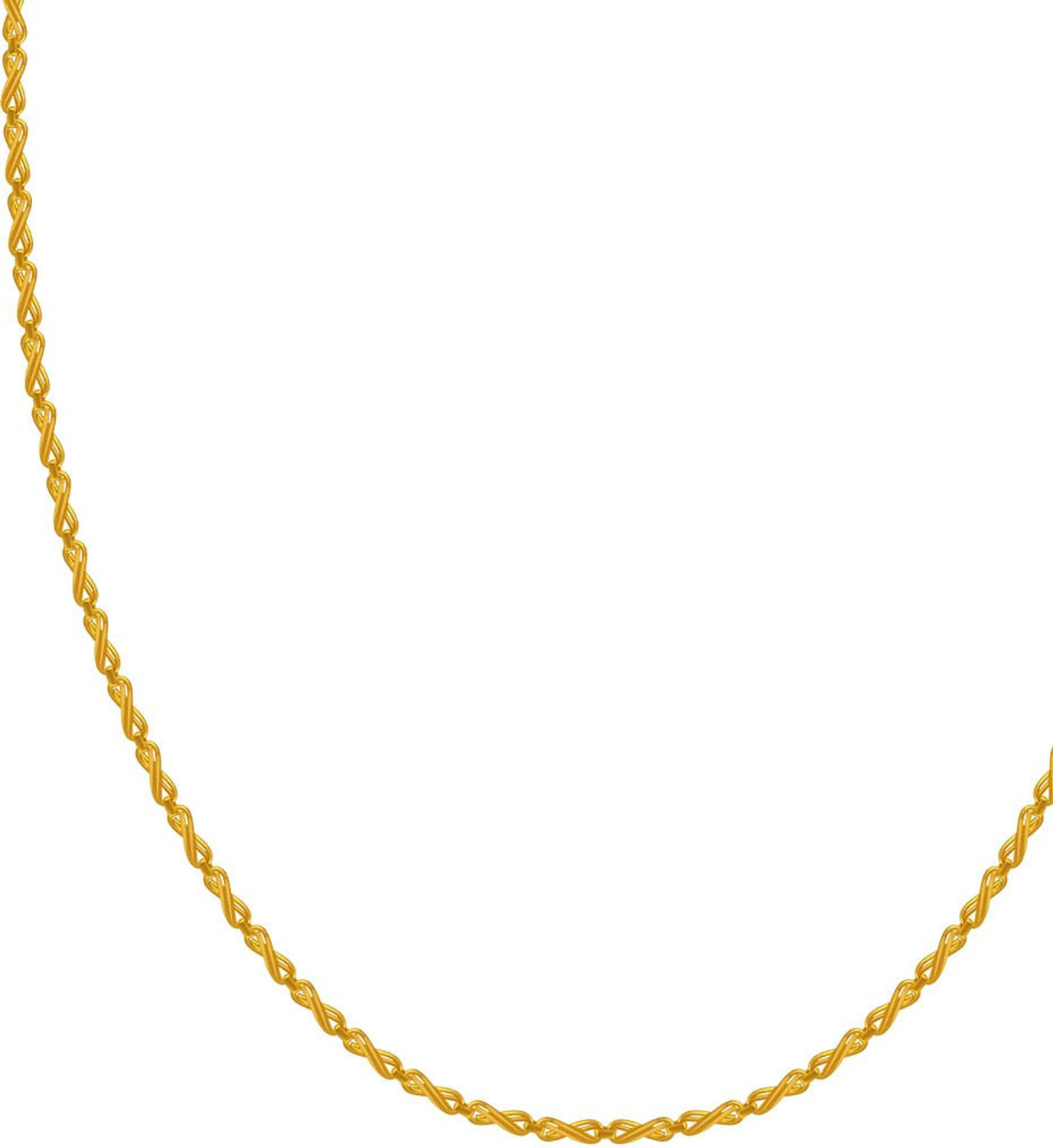 Image of PC Chandra Jewellers GOLDLITES Long and Short Chain Yellow Gold Precious Chain