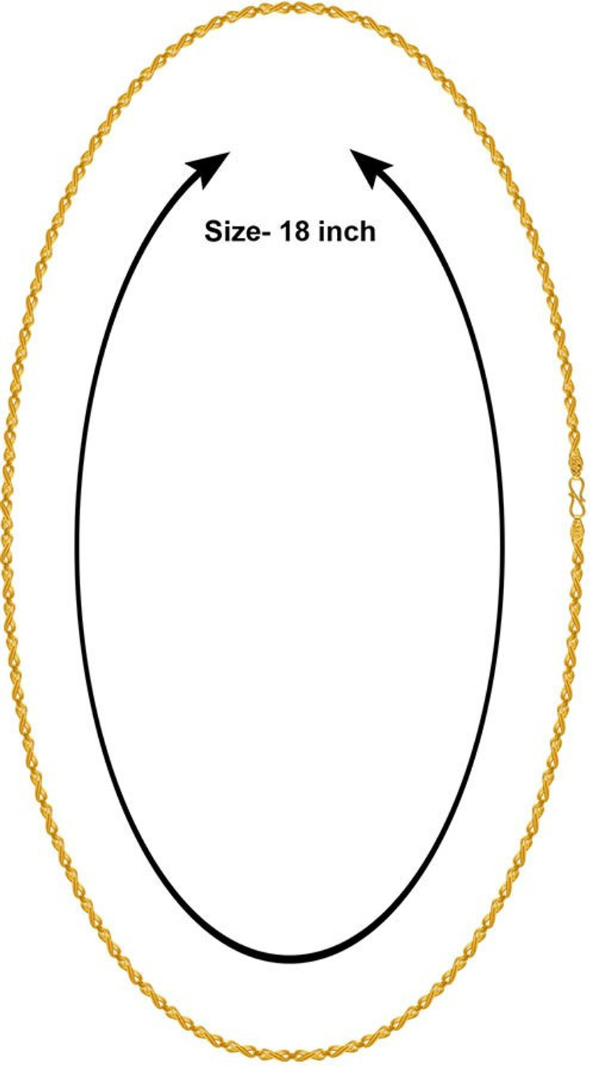 Image of PC Chandra Jewellers GOLDLITES Long and Short Chain Yellow Gold Precious Chain