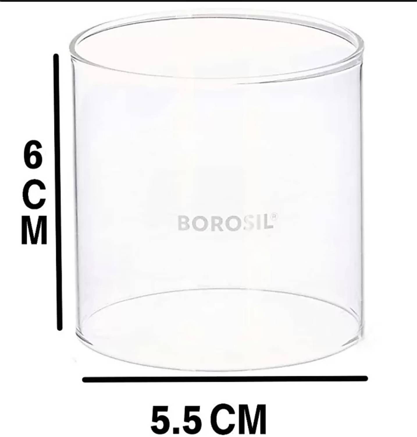 BOROSIL Akhand Diya Small Glass Chimney for only small Akhand Diya etc. Glass Table Diya