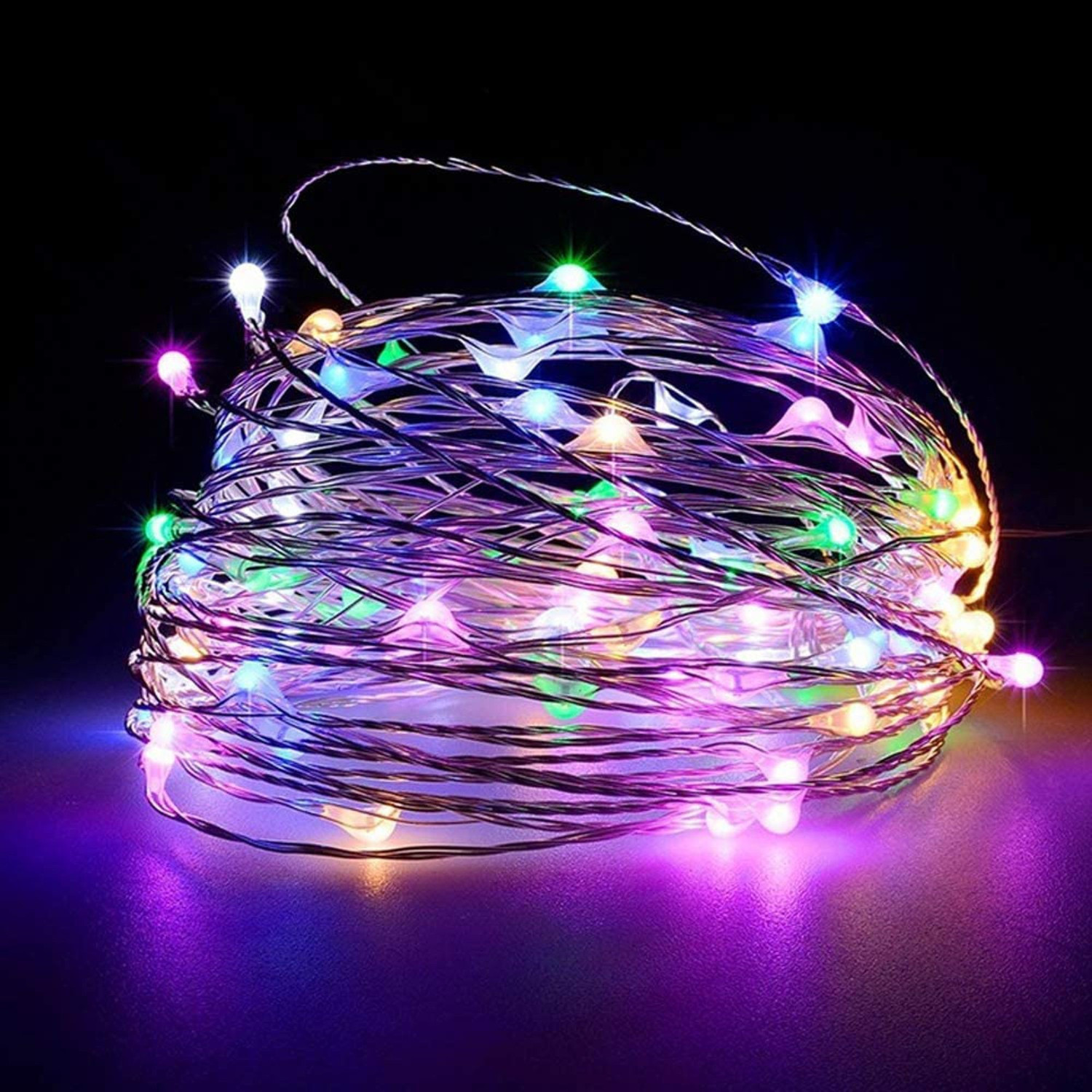 Image of MIRADH 30 LEDs 3 m Multicolor Steady String Rice Lights