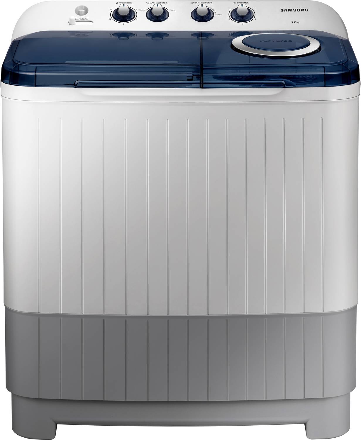 SAMSUNG 7 kg Semi Automatic Top Load White, Blue, Grey