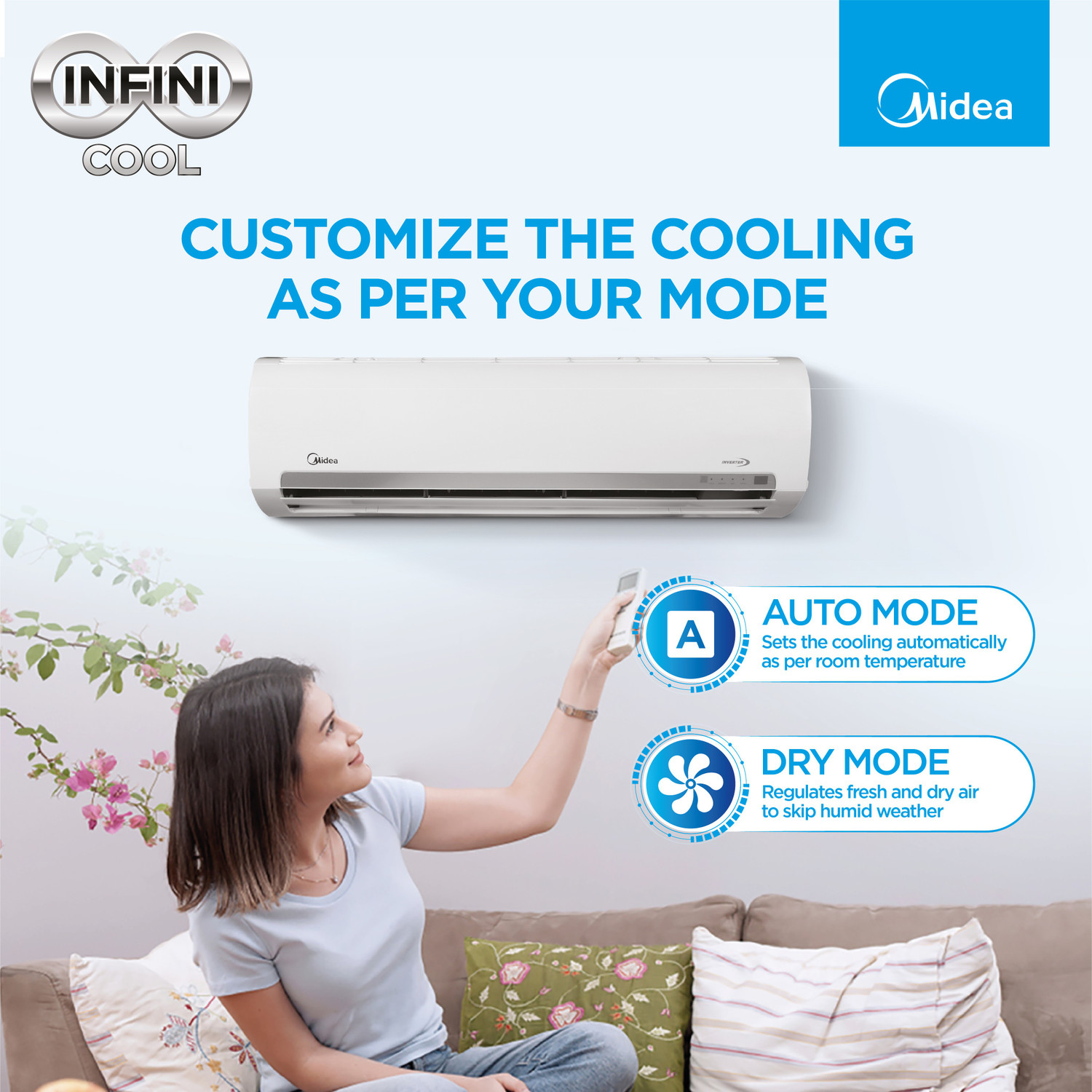 Image of Midea 2019 Model 1 Ton 3 Star Split Inverter AC