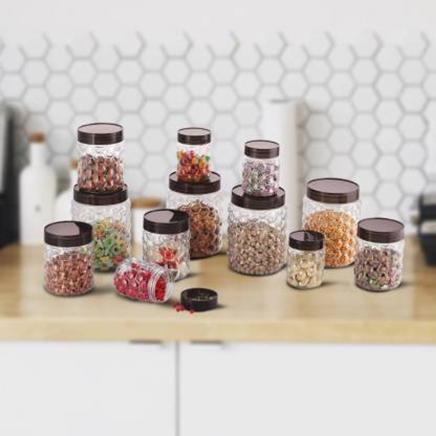Image of Filox Glass Grocery Container - 300 ml, 600 ml, 1200 ml