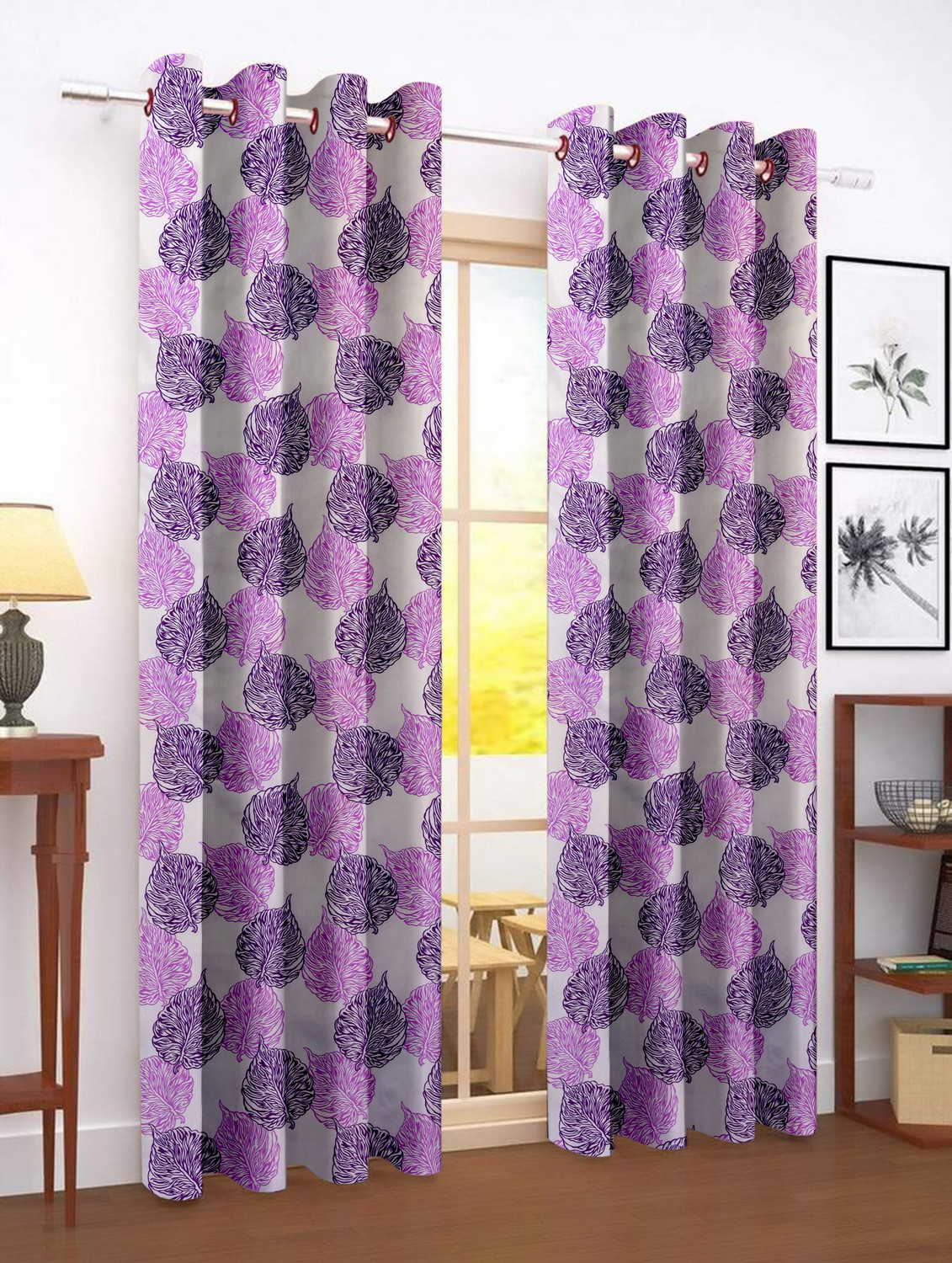 Image of Flipkart SmartBuy 270 cm (9 ft) Long Door Polyester Semi Transparent Curtain (Pack Of 2)