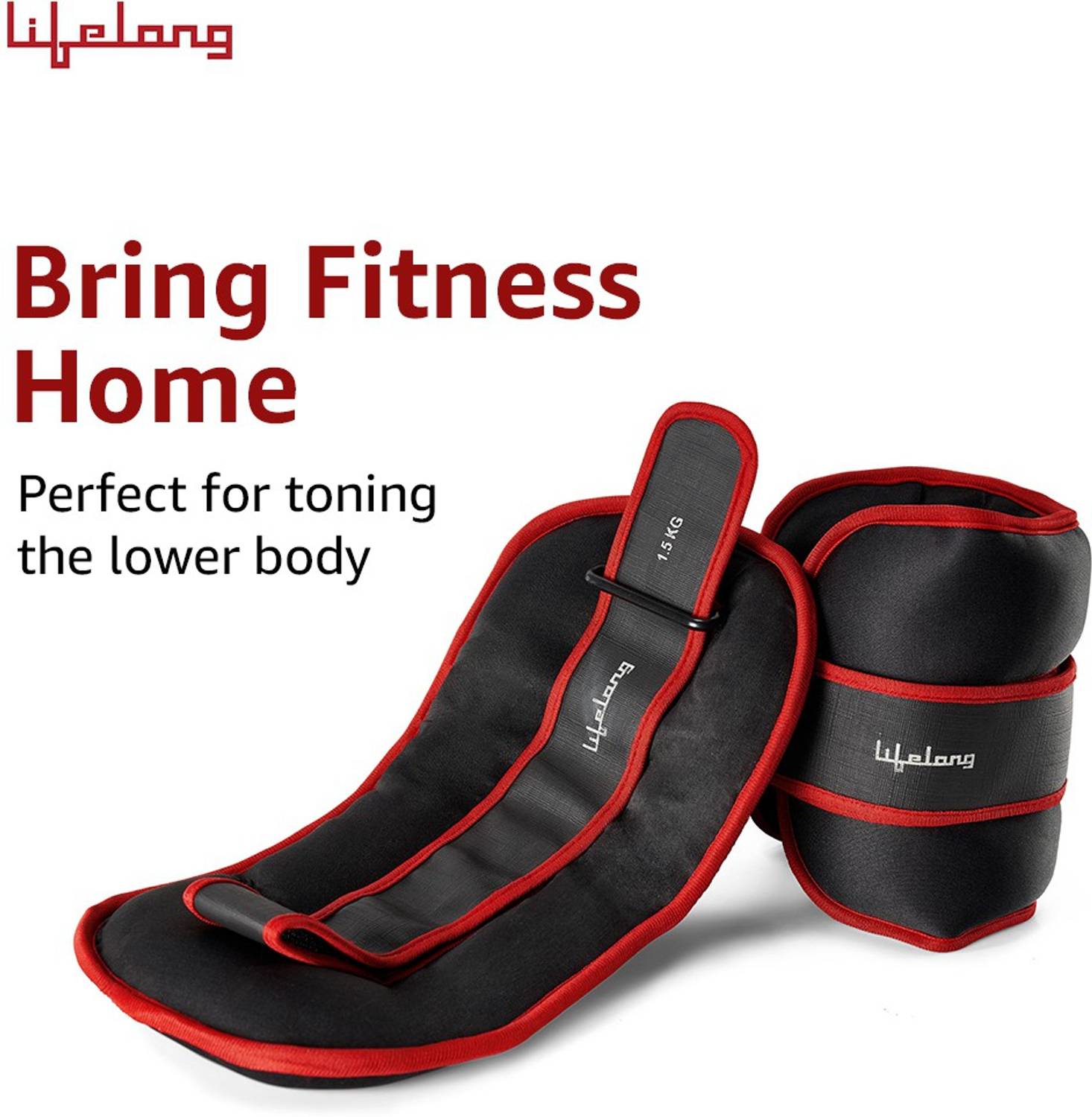 Lifelong 1 Pair of Adjustable Ankle Weights (1.5kg x 2)