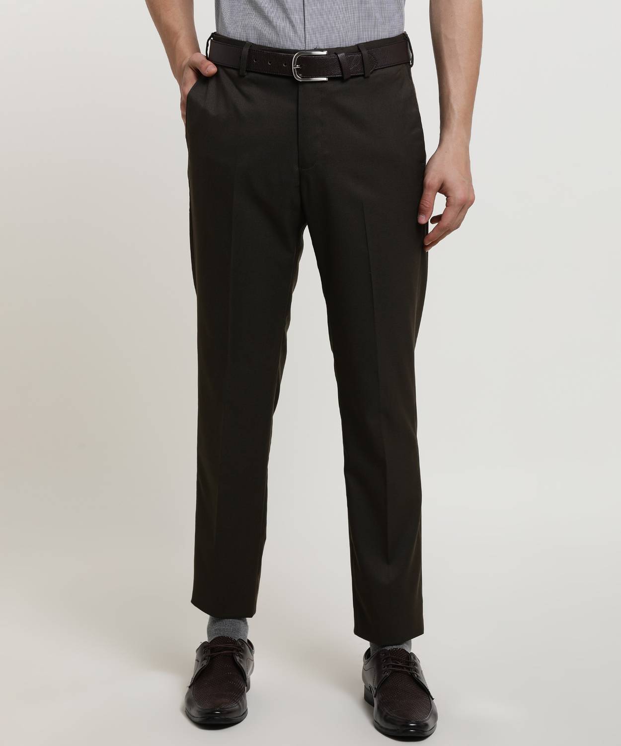 ARROW Regular Fit Men Green Trousers