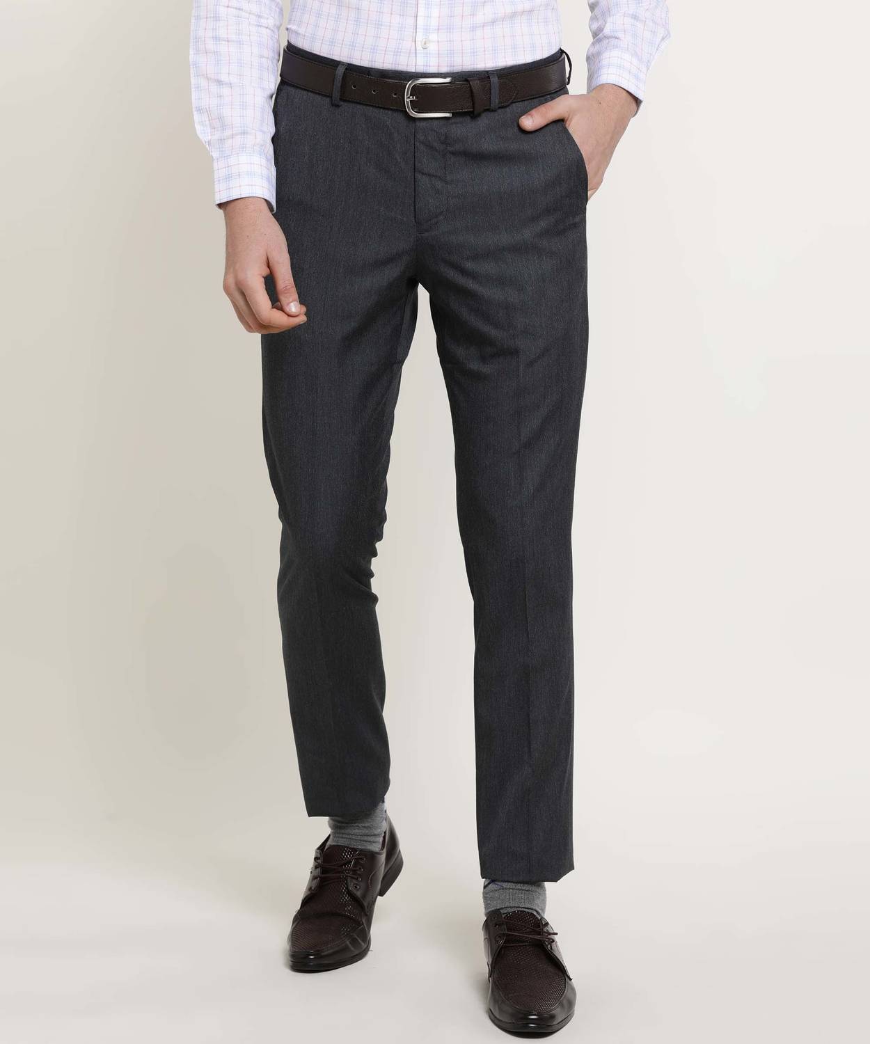 ARROW Regular Fit Men Blue Trousers