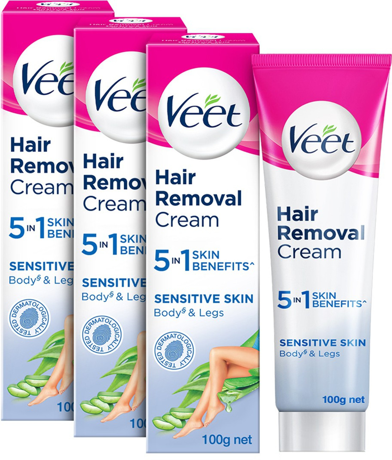 Image of Veet Silk & Fresh Sensitive Skin Hair Removal Cream