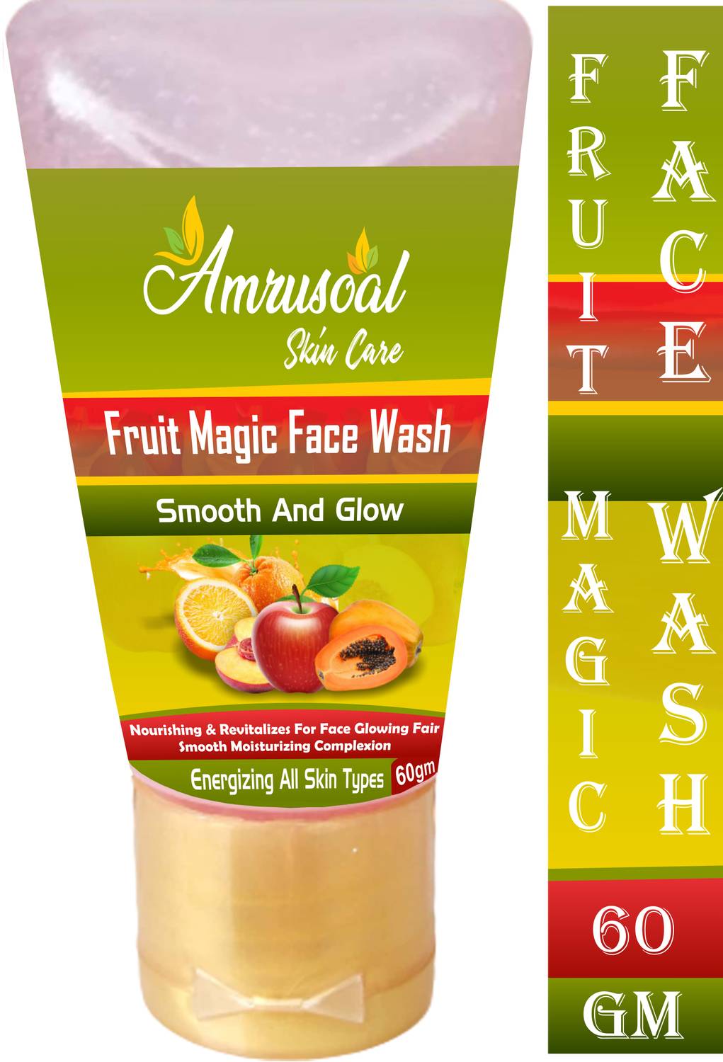 AMRUSOAL Fruit Magic  | Nourishing & Revitalizes For Glowing Fair Smooth Moisturizing Complexion Face Wash