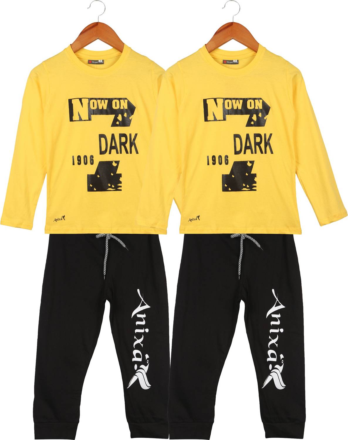 ANIXA Boys Printed Multicolor Top & Pyjama Set