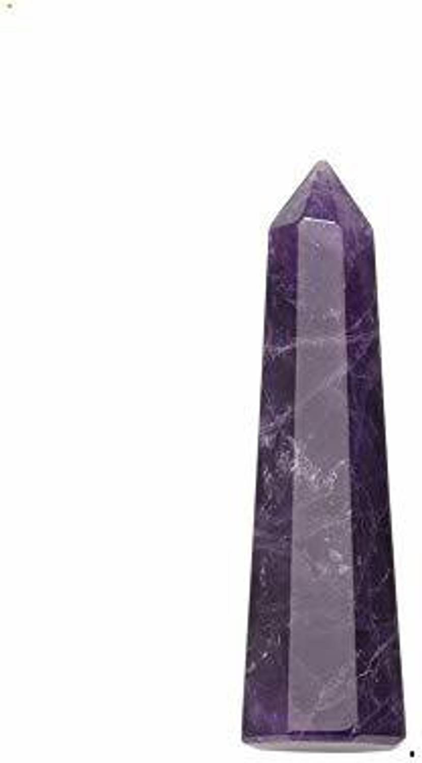 AIR9999 Natural 8 Faceted Amethyst 45 mm Mini Pencil Wand for Reiki Healing and Grid Making Decorative Showpiece - 4.5 cm