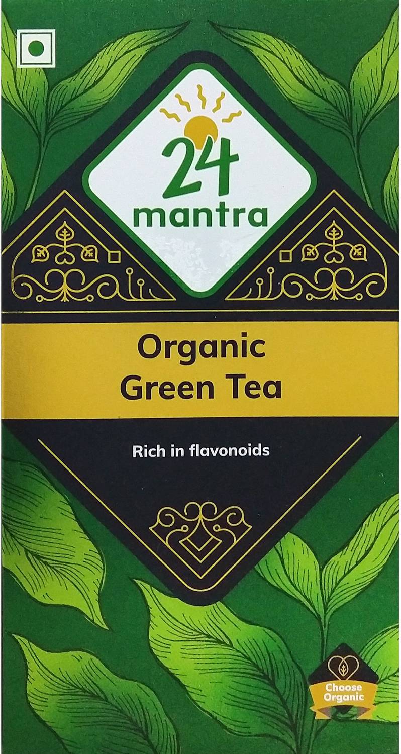 24 Mantra Organic Green Tea Powder Green Tea Box