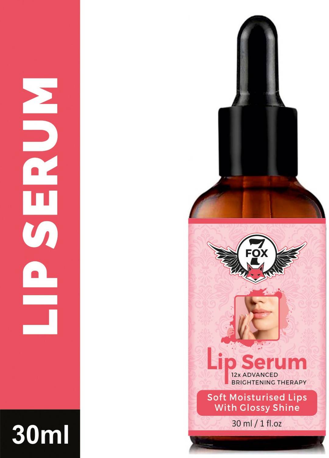7 FOX Premium Pink Lip Serum Oil For Lip Shine, Glossy, Soft With Moisturizer For Men & Women-
