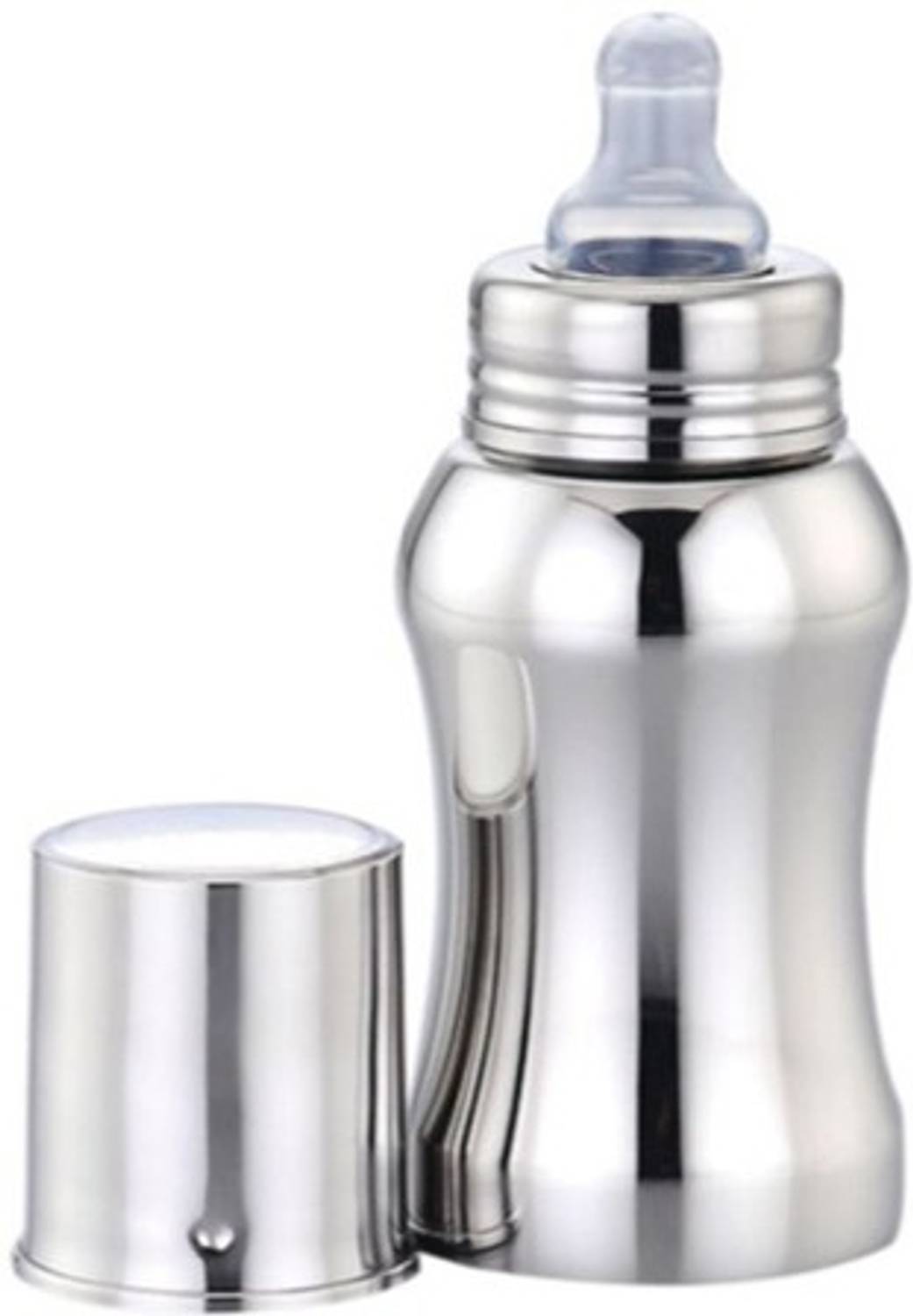 Beautiq Baby Collections Complete Stainless Steel Feeding Bottle 150ml with High Grade Silicon Nipple - 150 ml