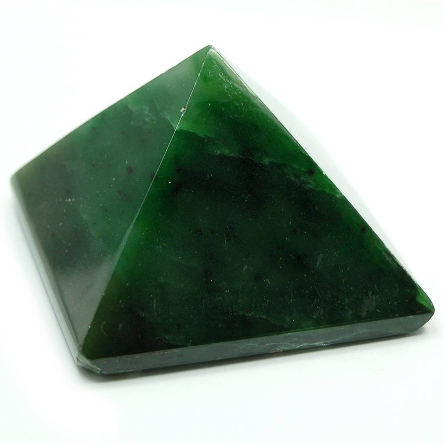 AIR9999 Natural Green Jade 135 Grams 65 mm Crystal Pyramid for Reiki Healing Decorative Showpiece  -  3 cm