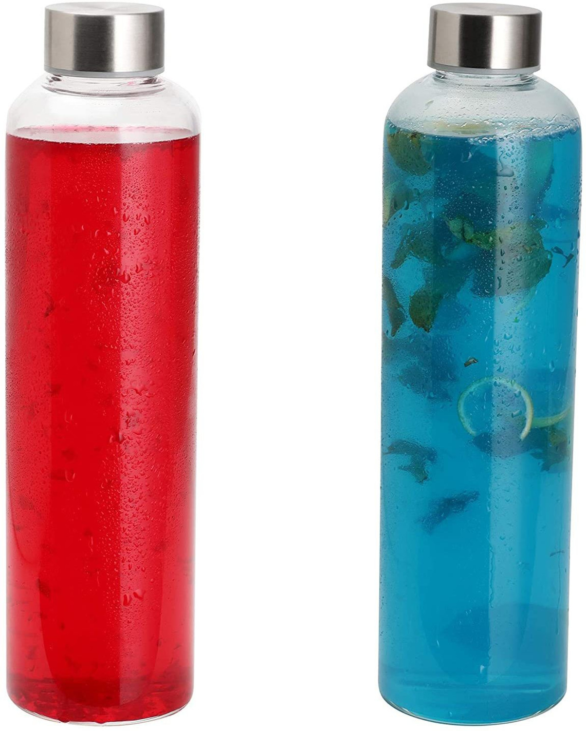 Image of Cutting EDGE Borosilicate Glass Water Bottle with Black Sleeve for School, Home, Office, Travel 1000 ml Glass Bottle