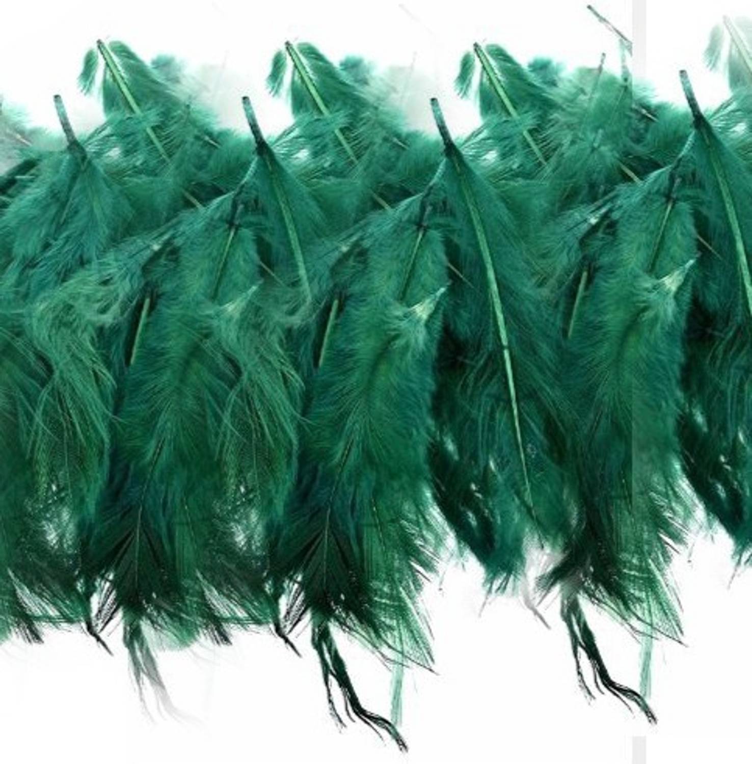 Adhvik Natural Dyed Green Multi-Purpose Craft Feathers (Approximately 80pc) for Dream Catcher Artificial Jewelry Making Art & Craftworks Decorations Diy Hobby Crafts Kids Projectworks Scrapbooking