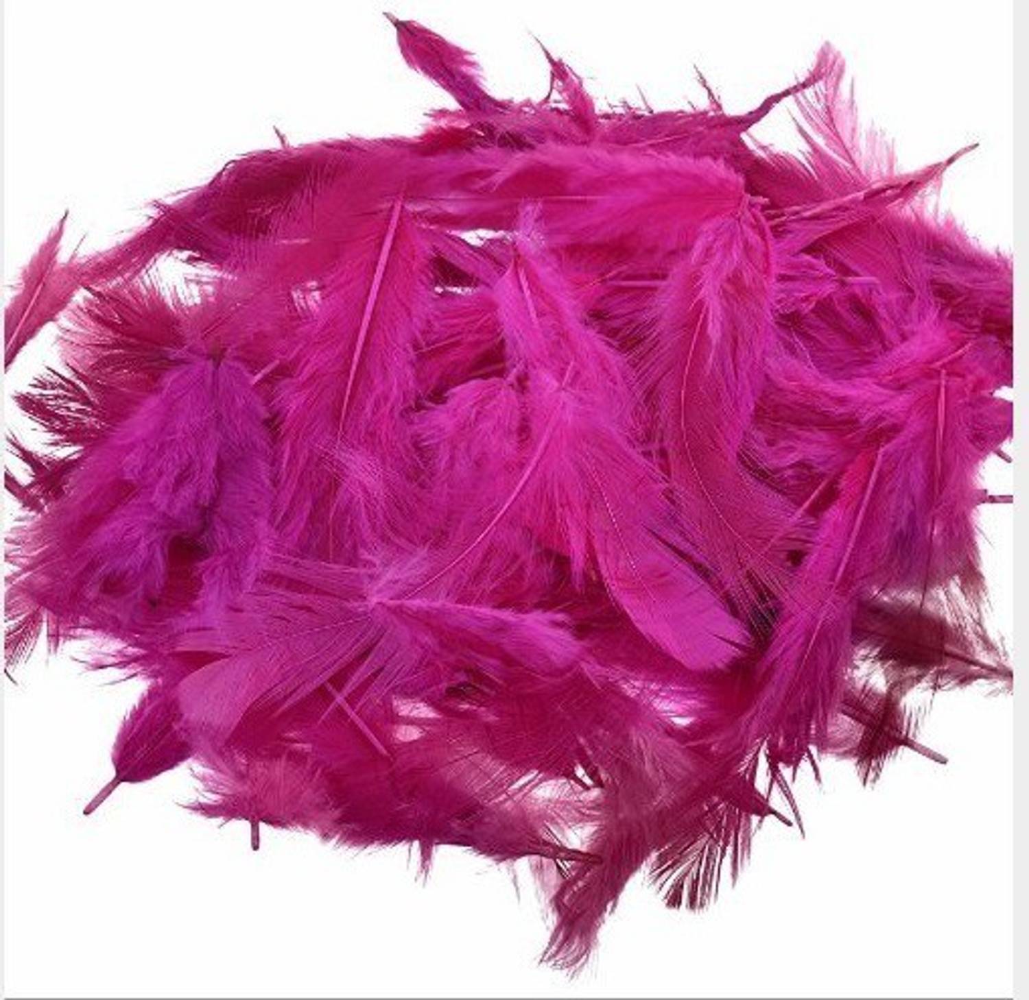 Adhvik Natural Dyed Pink Multi-Purpose Craft Feathers (Approximately 80pc) for Dream Catcher Artificial Jewelry Making Art & Craftworks Decorations Diy Hobby Crafts Kids Projectworks Scrapbooking