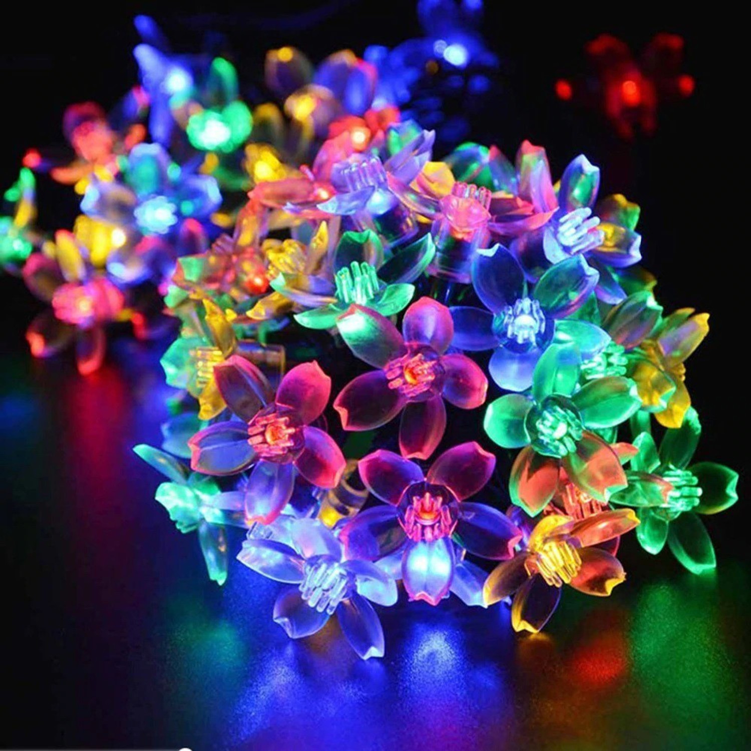 Image of Meneon 20 LEDs 4 m Multicolor Steady Flower Rice Lights