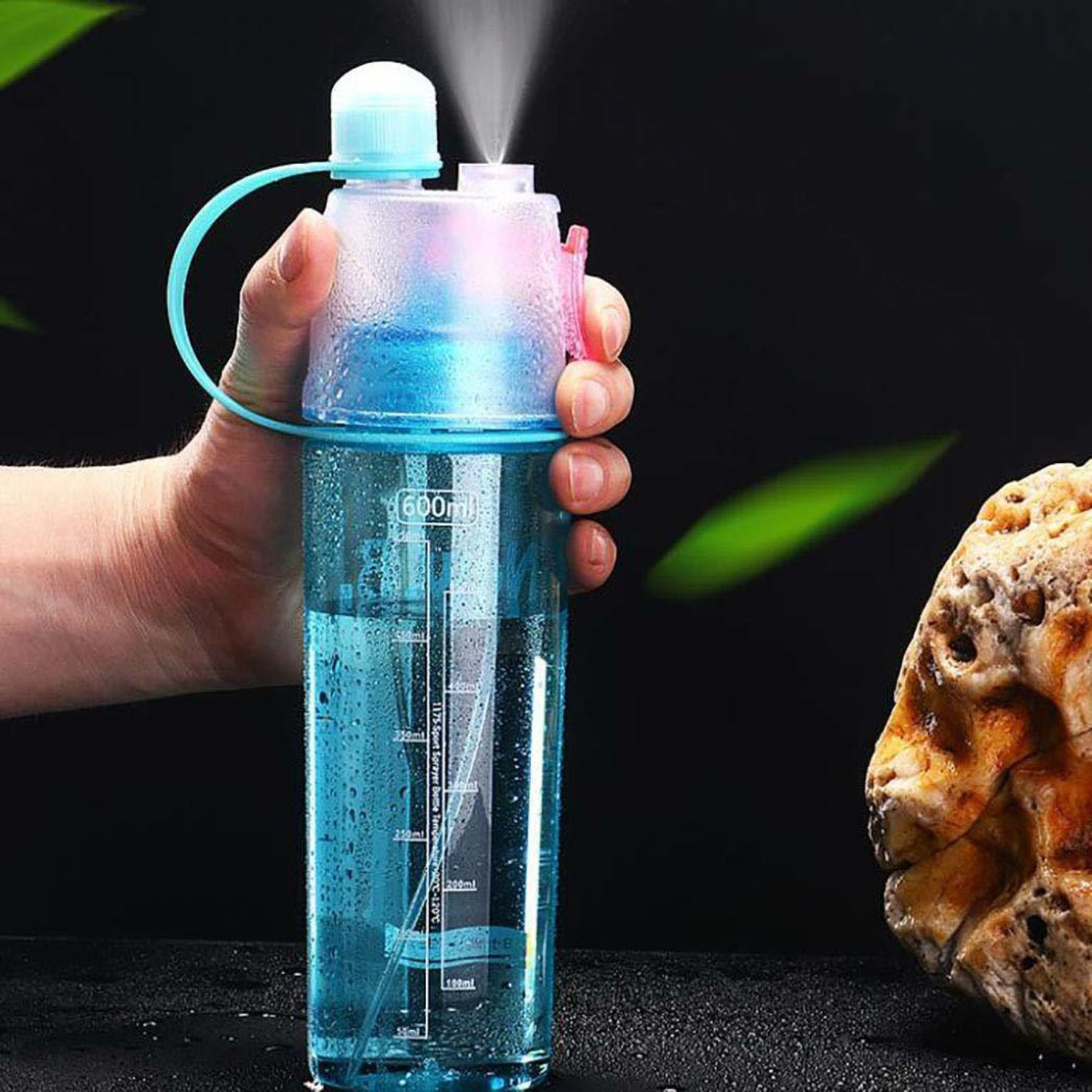 Image of Attilio Spray Water Bottle for Cycling, Running, Gym, Hiking, Drinking, Kids Boys, Girls 600 ml Plastic Bottle
