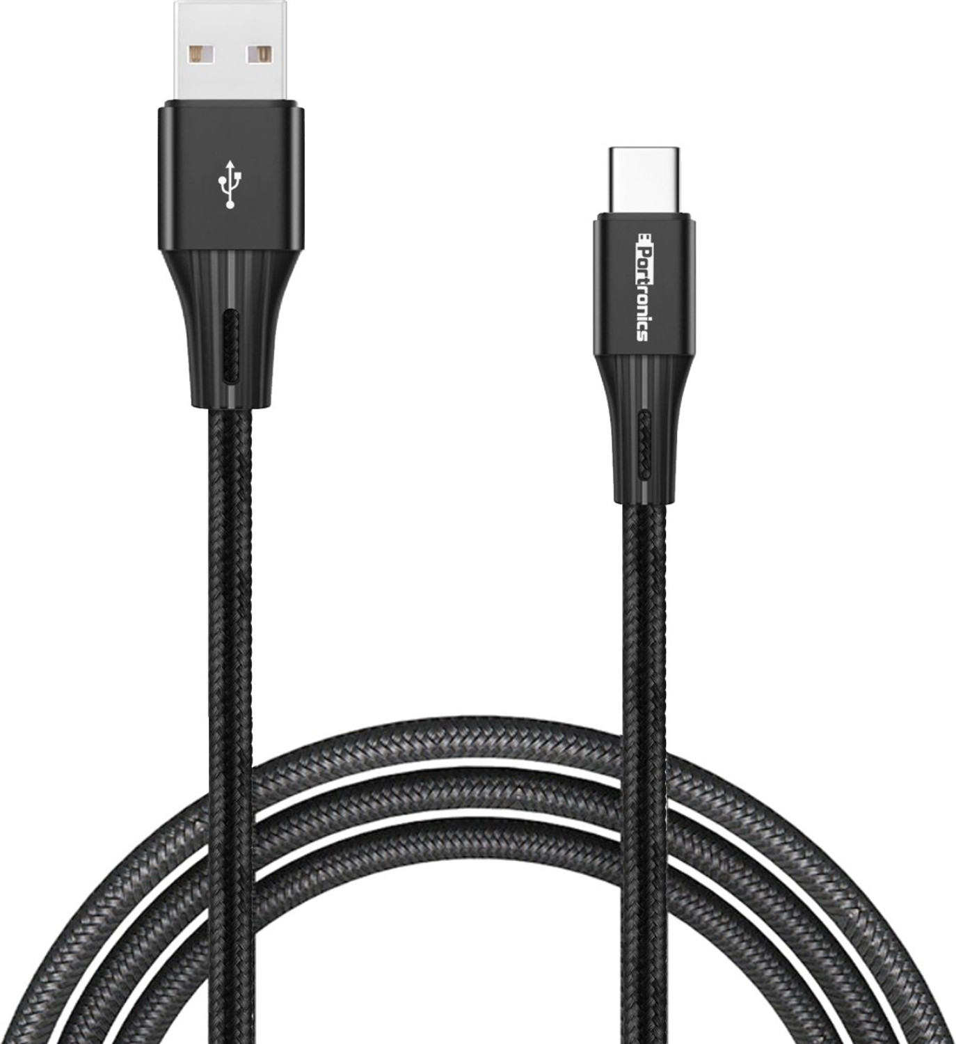 Image of Portronics USB Type C Cable 2 A 1 m POR-1162 Konnect A Plus Nylon Braided
